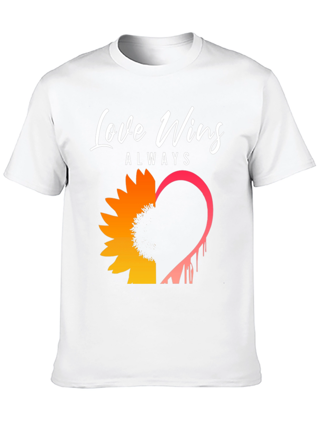 Love Wins Sunflower Graphic Tee - Black