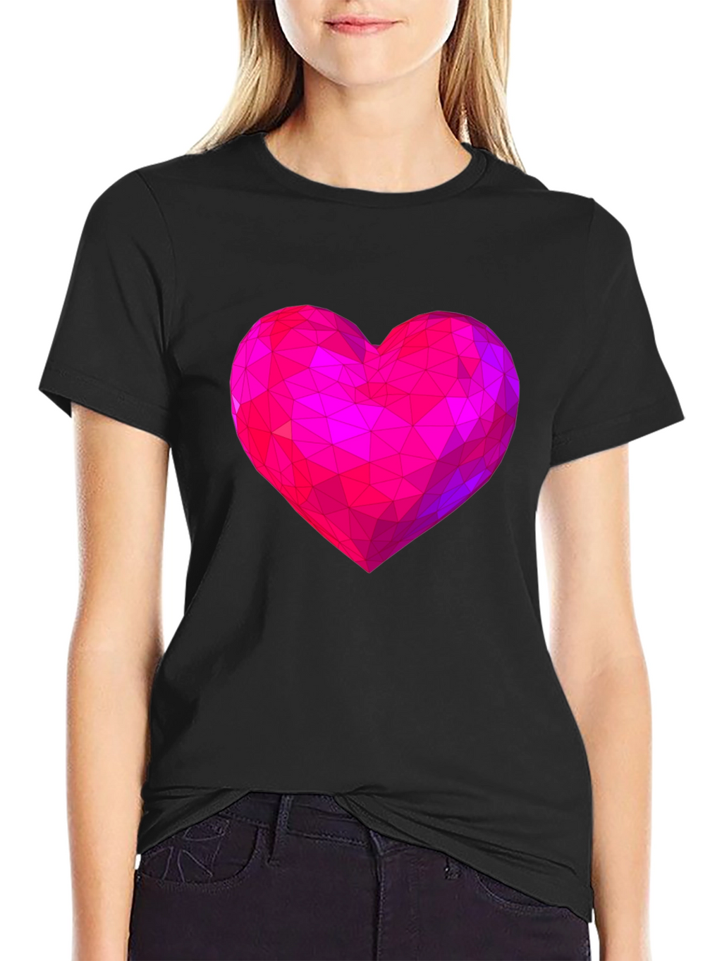 Geometric Heart Graphic Tee - Modern Love