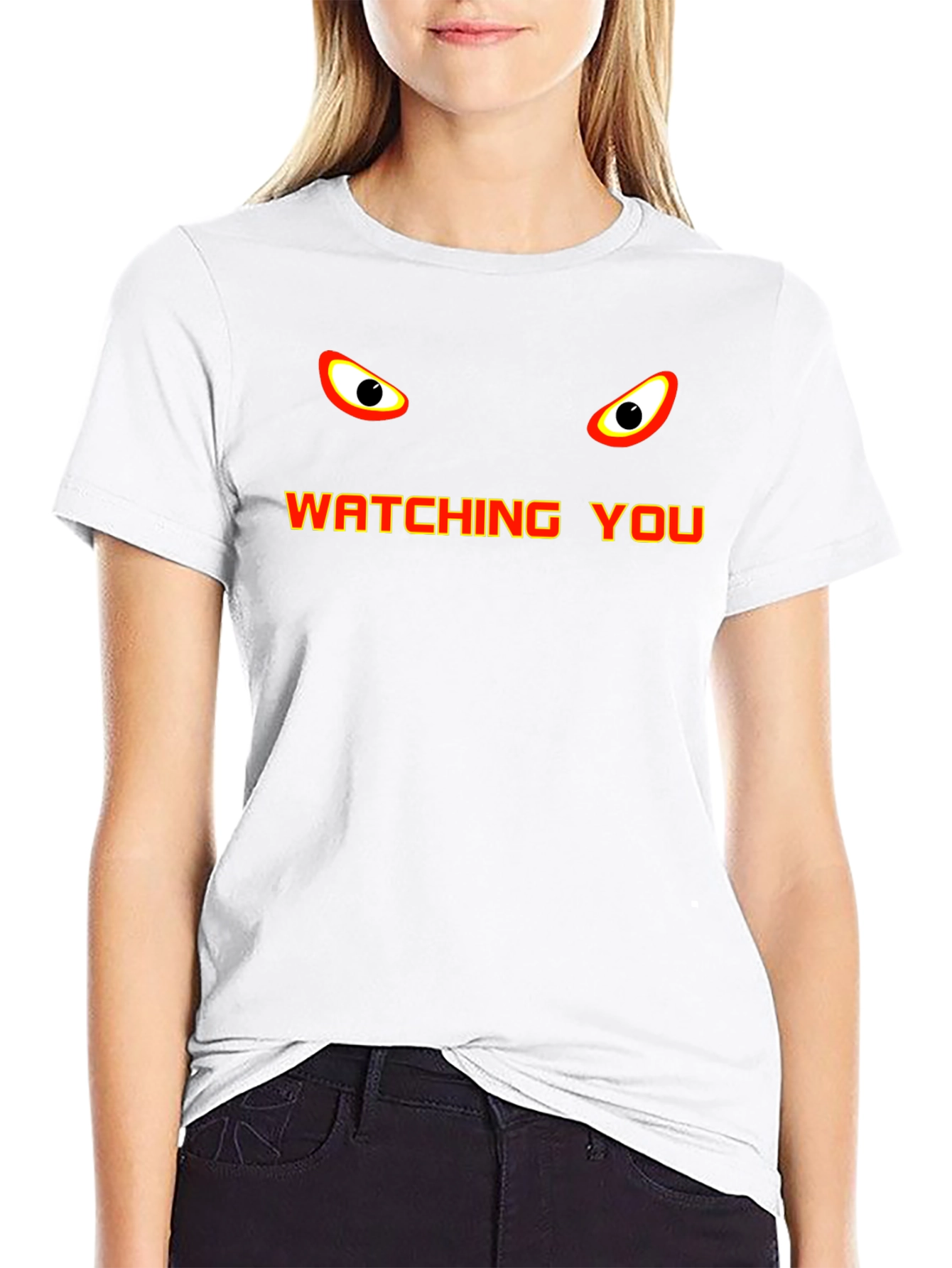 Watching You Graphic Tee - Bold Statement Shirt