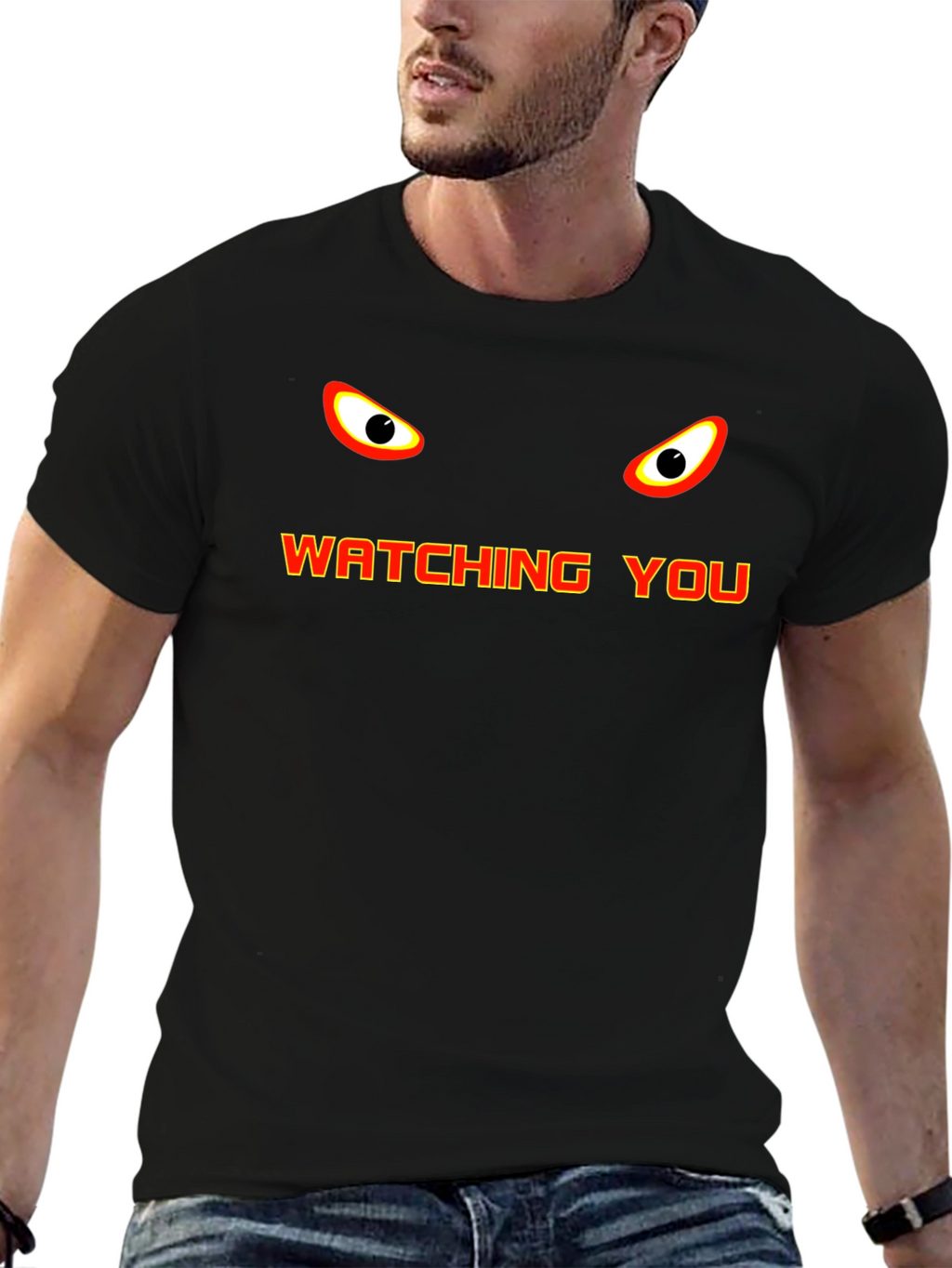 Watching You Graphic Tee - Bold Statement Shirt