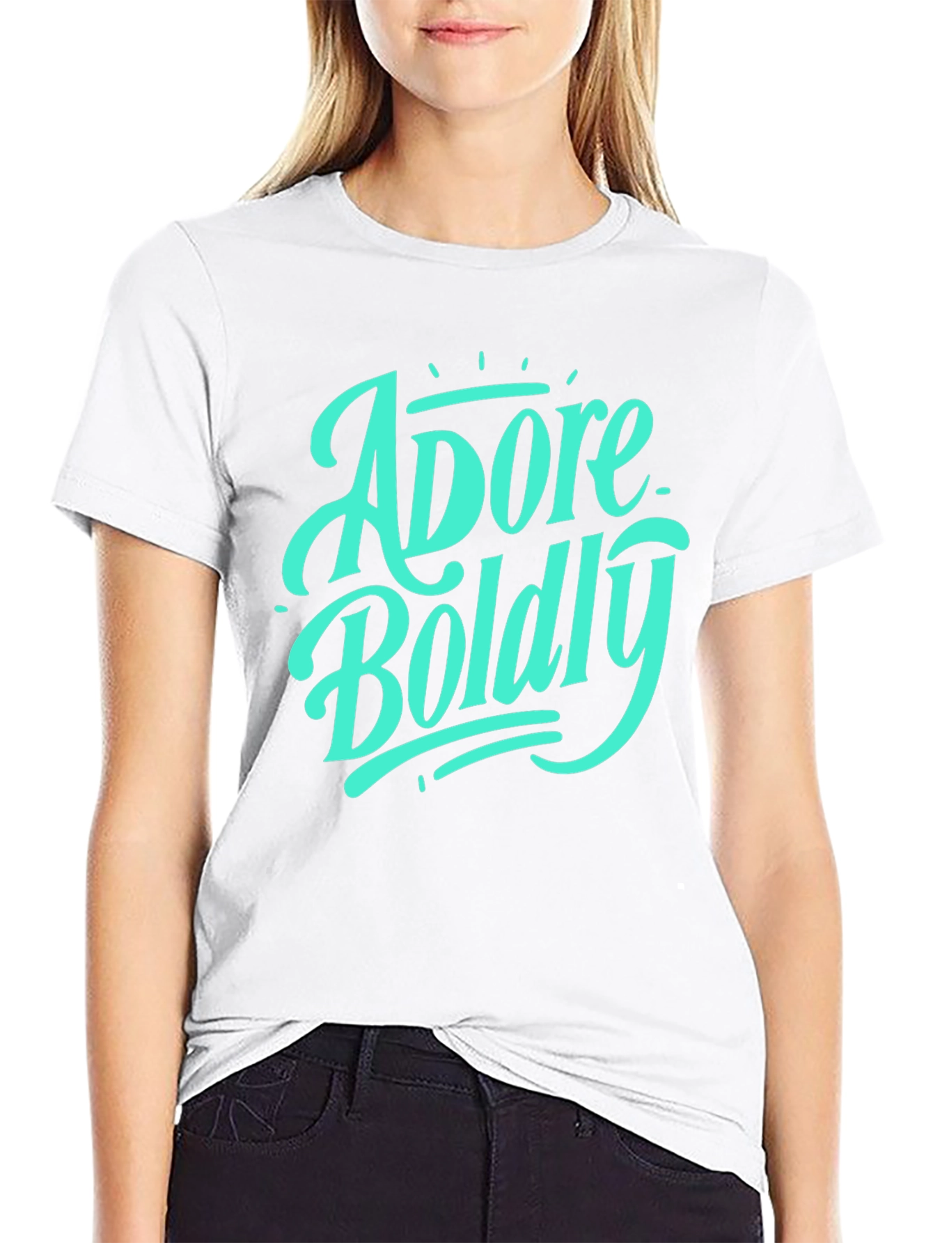 Adore Boldly Graphic Tee - Stylish Black T-Shirt