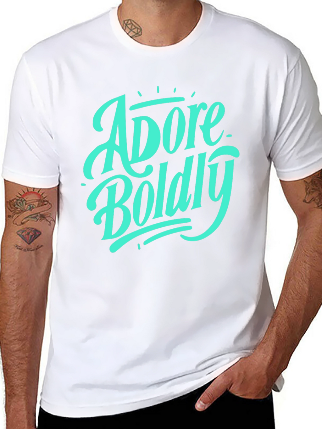 Adore Boldly Graphic Tee - Stylish Black T-Shirt