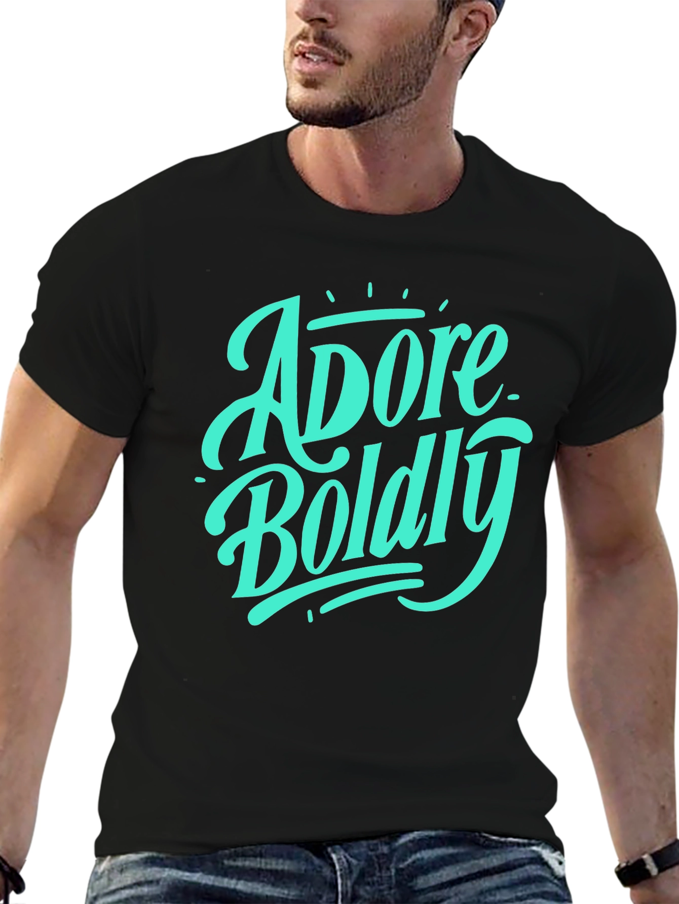 Adore Boldly Graphic Tee - Stylish Black T-Shirt