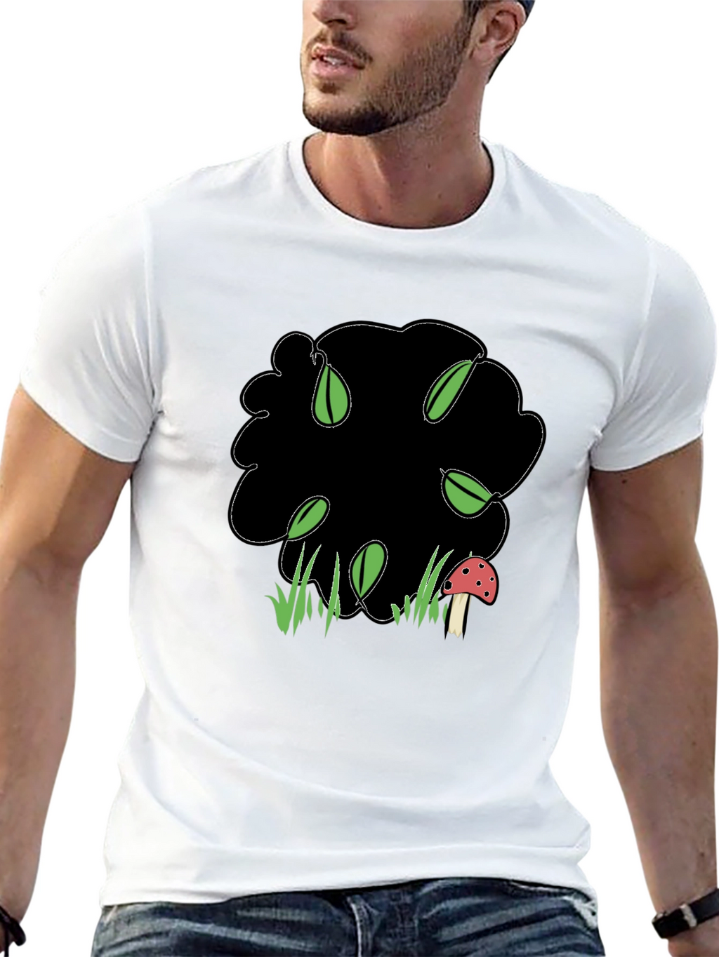 Nature Inspired Graphic Tee - Black