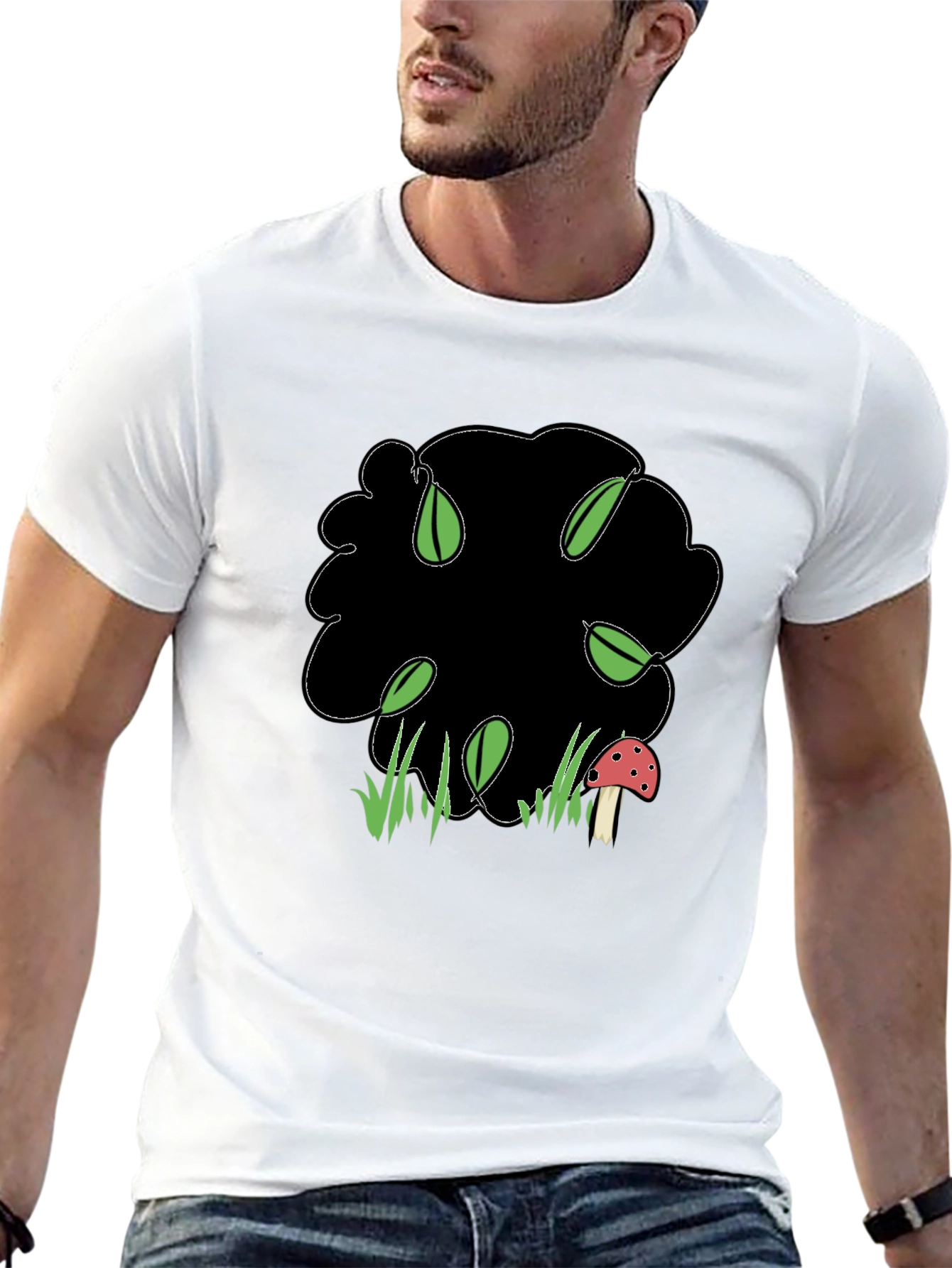 Nature Inspired Graphic Tee - Black