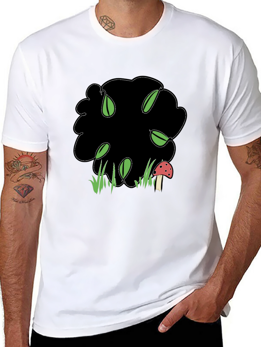 Nature Inspired Graphic Tee - Black