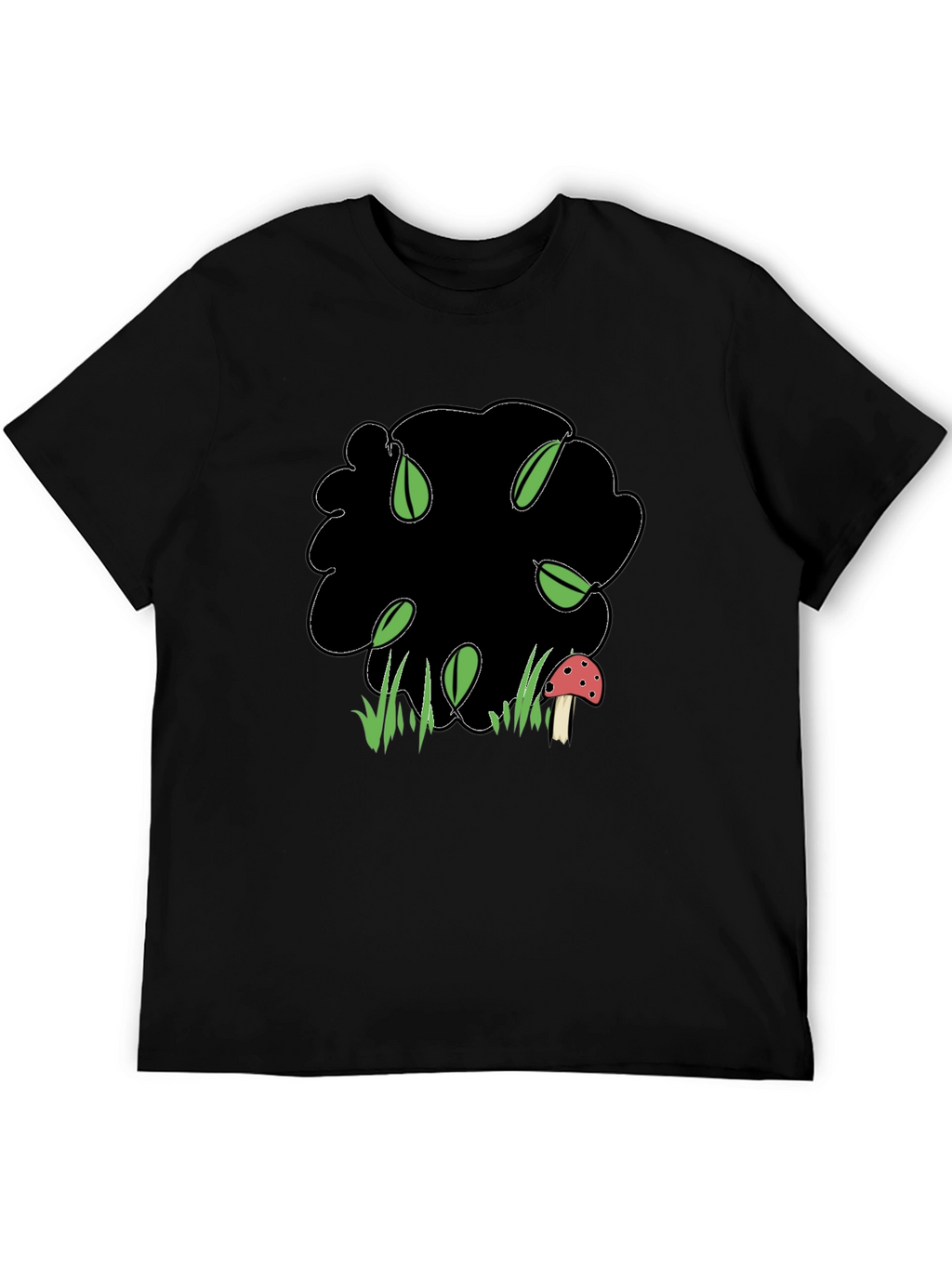 Nature Inspired Graphic Tee - Black