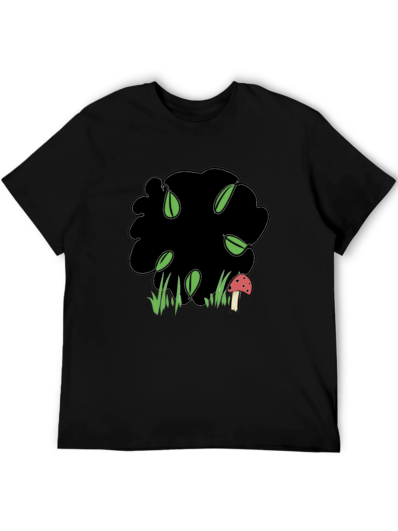 Nature Inspired Graphic Tee - Black