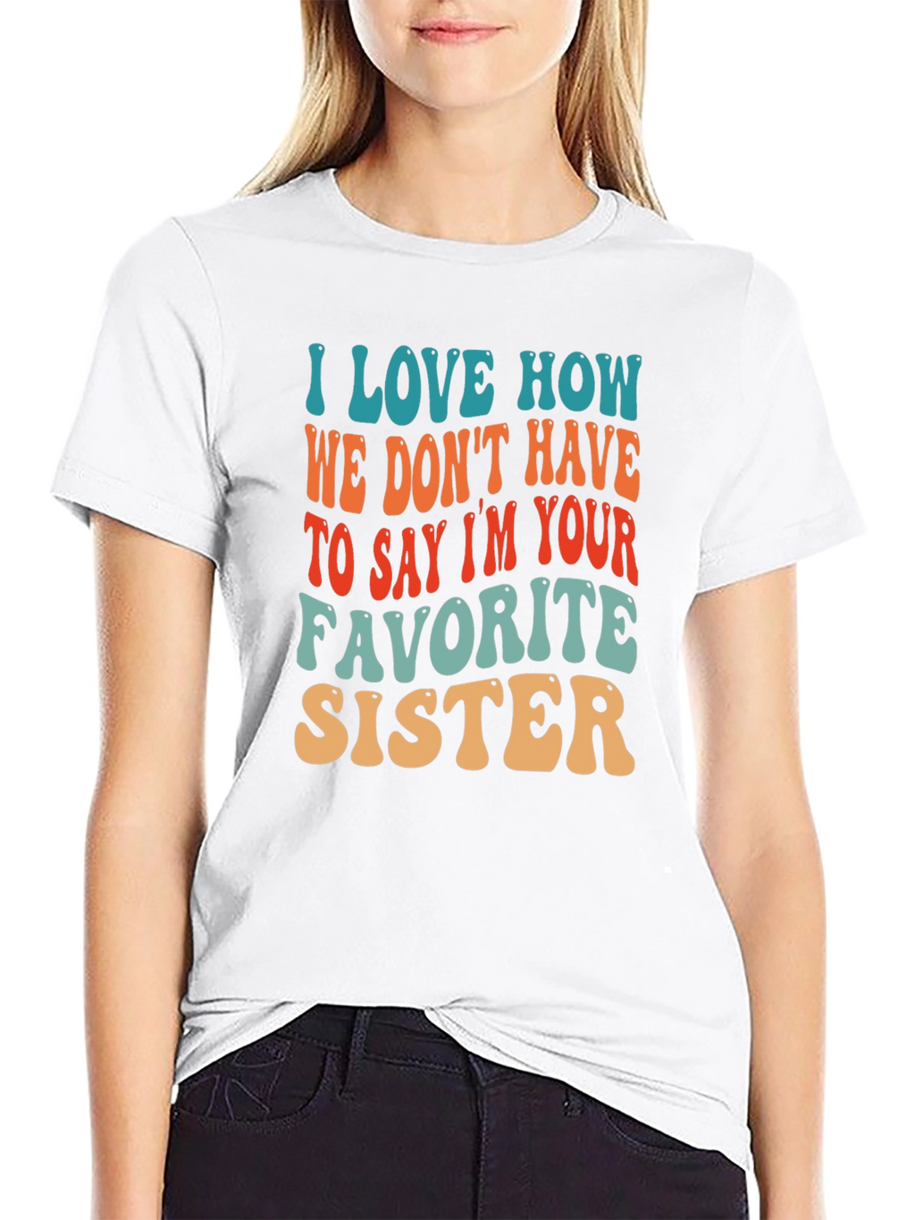 Favorite Sister T-Shirt Retro Style Cotton Tee