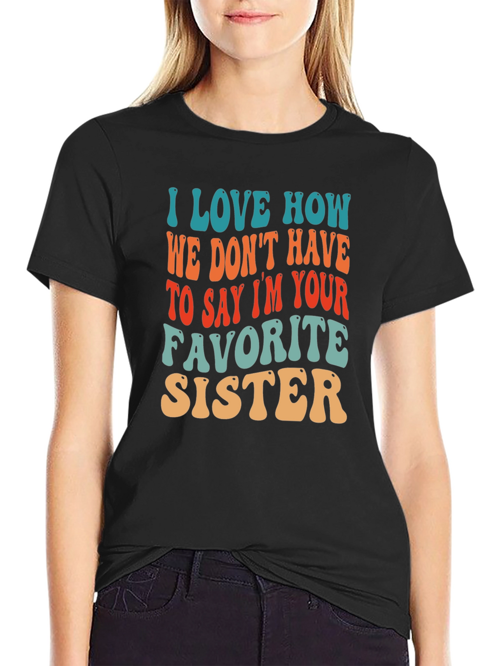 Favorite Sister T-Shirt Retro Style Cotton Tee