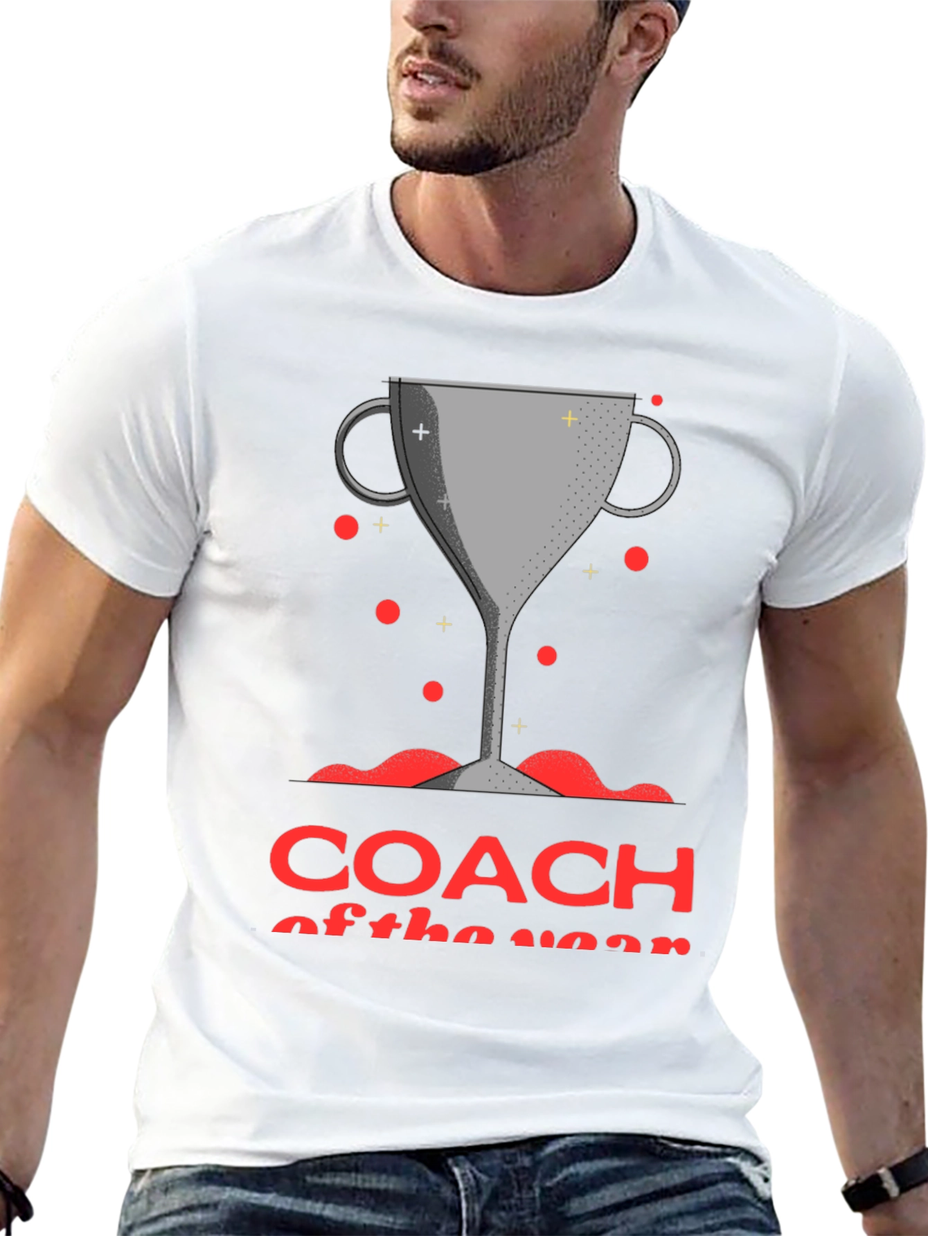 Coach of the Year Trophy Graphic T-Shirt