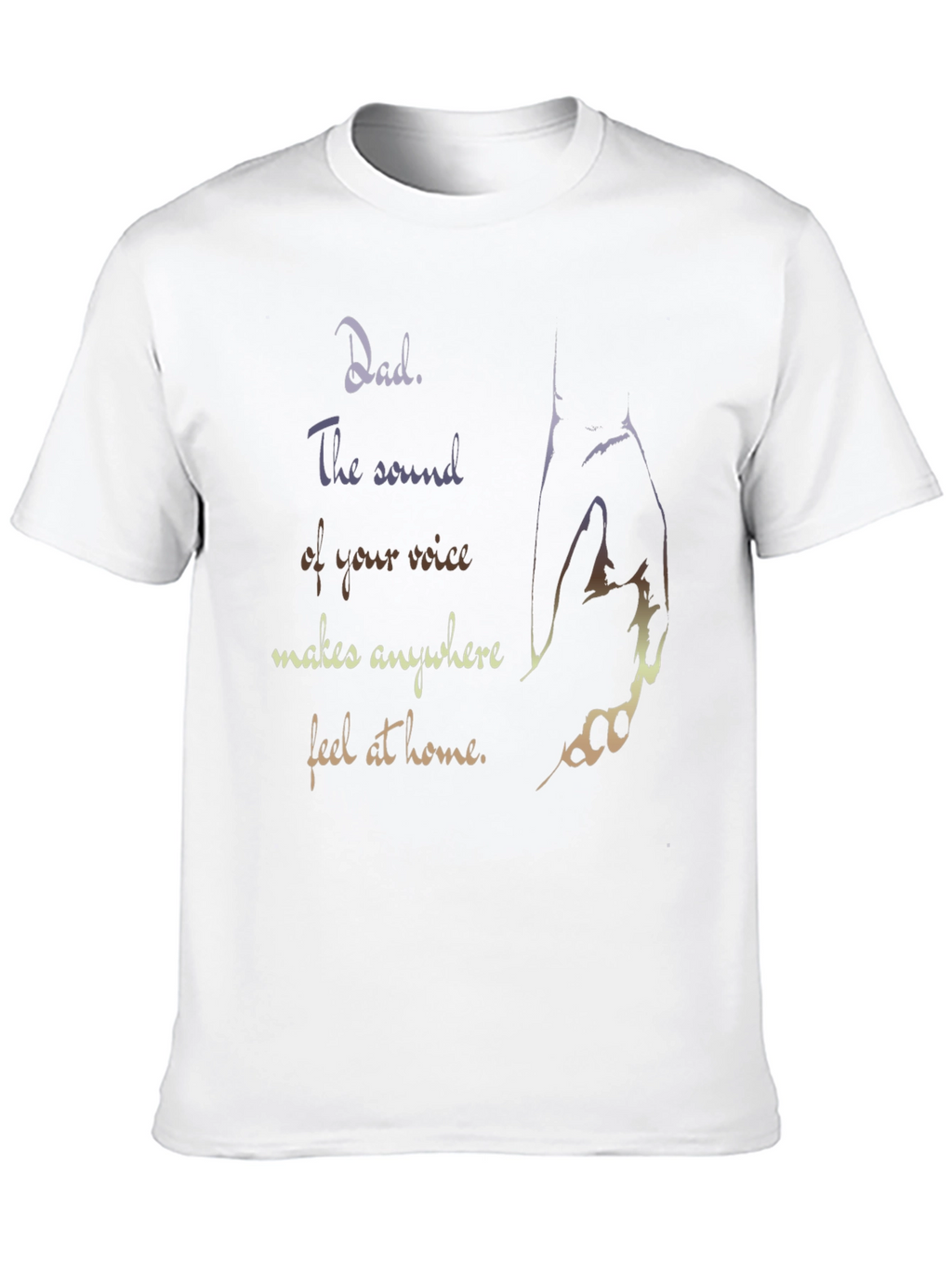 Dad Sentimental Graphic Print Black T-Shirt