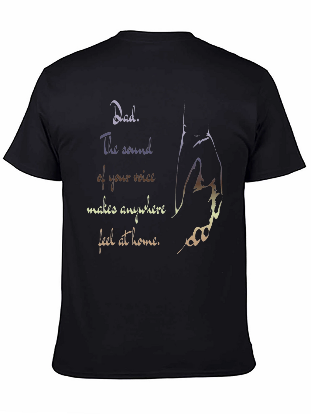 Dad Sentimental Graphic Print Black T-Shirt