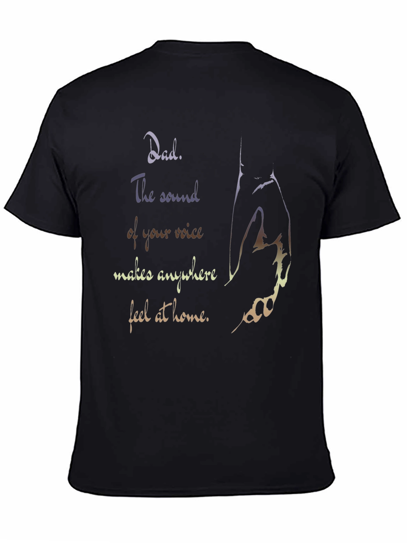 Dad Sentimental Graphic Print Black T-Shirt