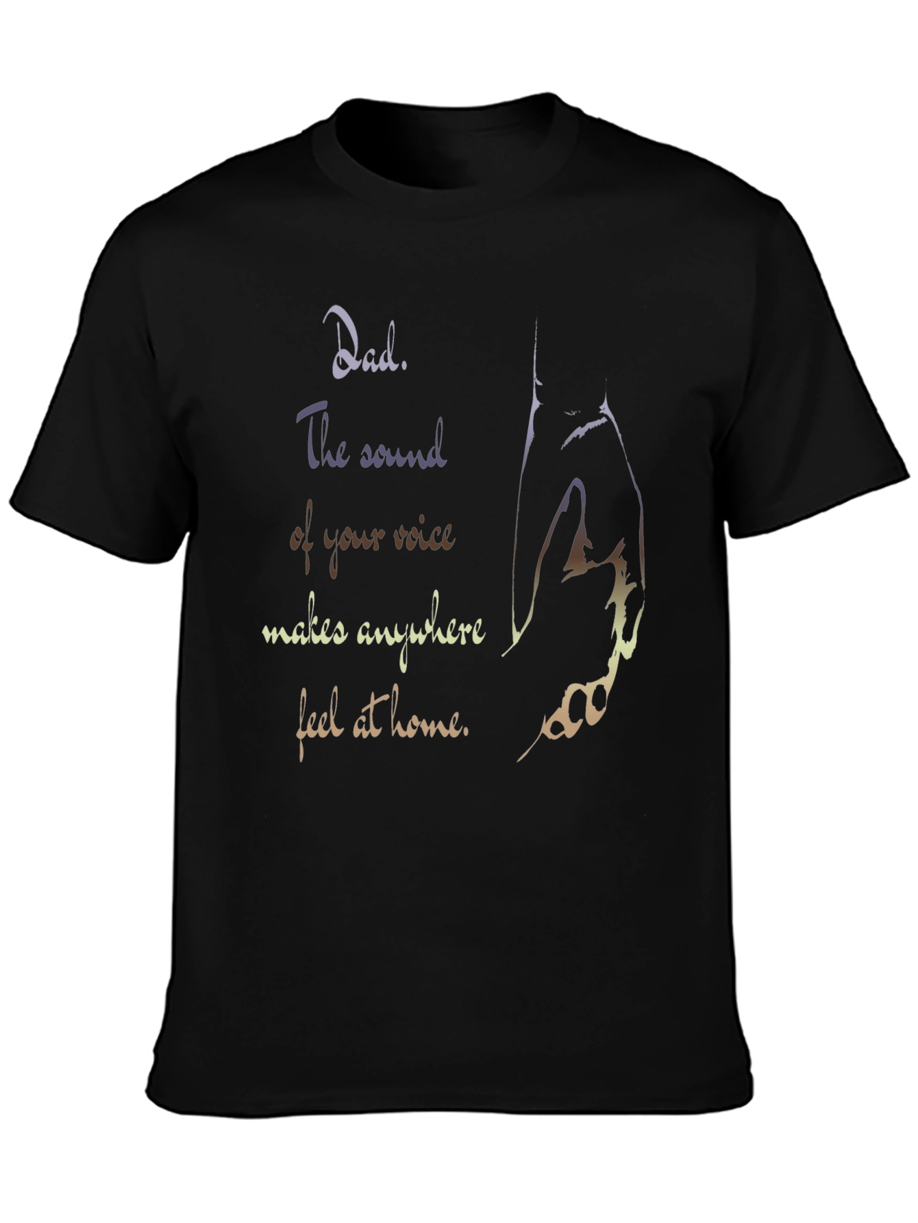 Dad Sentimental Graphic Print Black T-Shirt