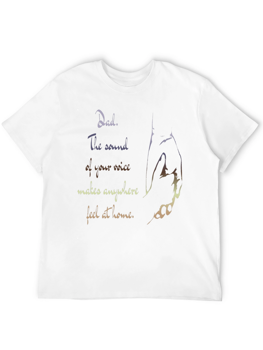 Dad Sentimental Graphic Print Black T-Shirt