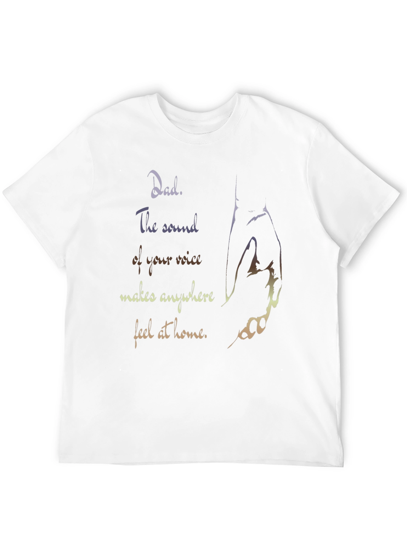 Dad Sentimental Graphic Print Black T-Shirt