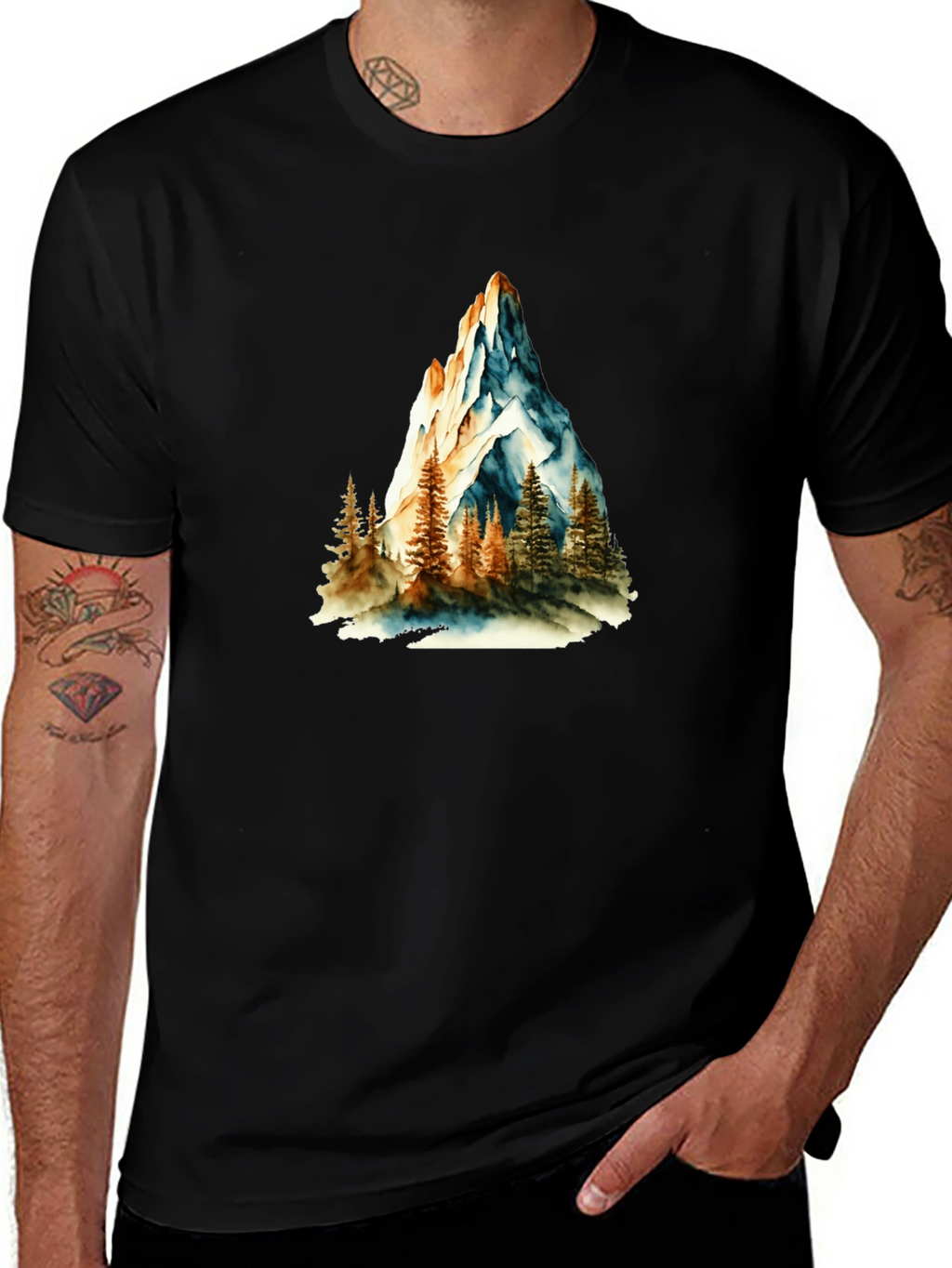 Mountain Scene Graphic Tee - Nature Inspired Apparel