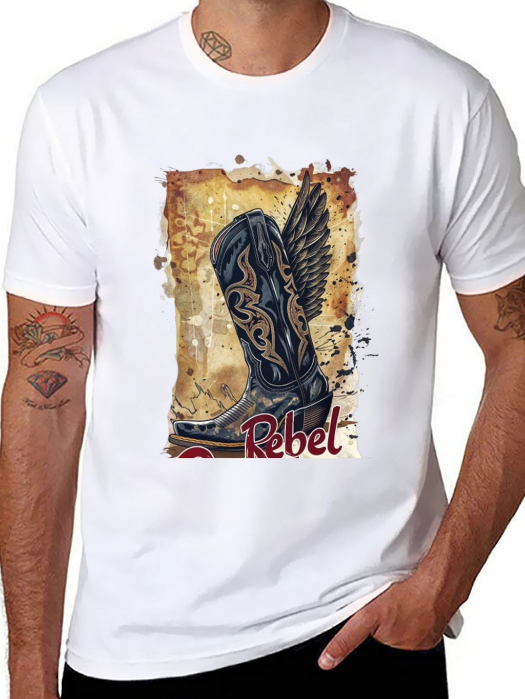 Rebel Cowboy Boot Graphic Tee