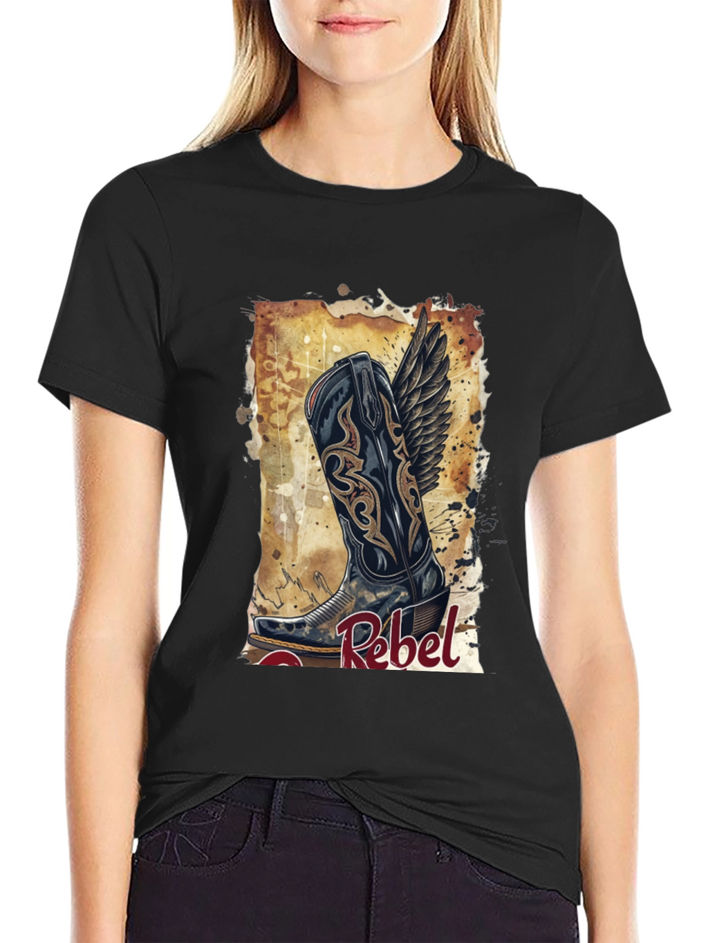 Rebel Cowboy Boot Graphic Tee