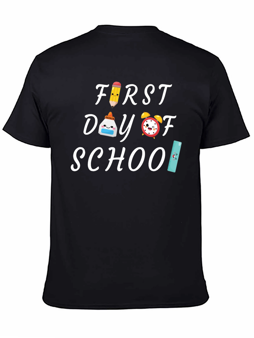 First Day of School Black Graphic Tee
