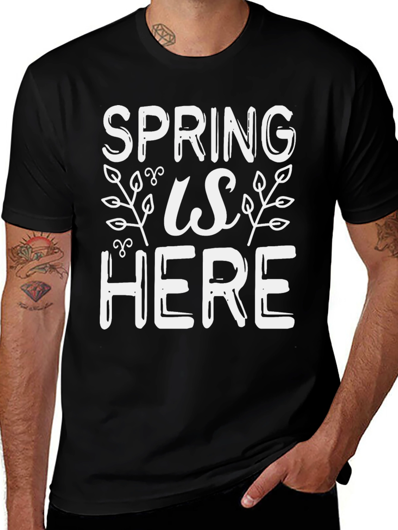 Spring Is Here Graphic Tee - Stylish Seasonal Shirt