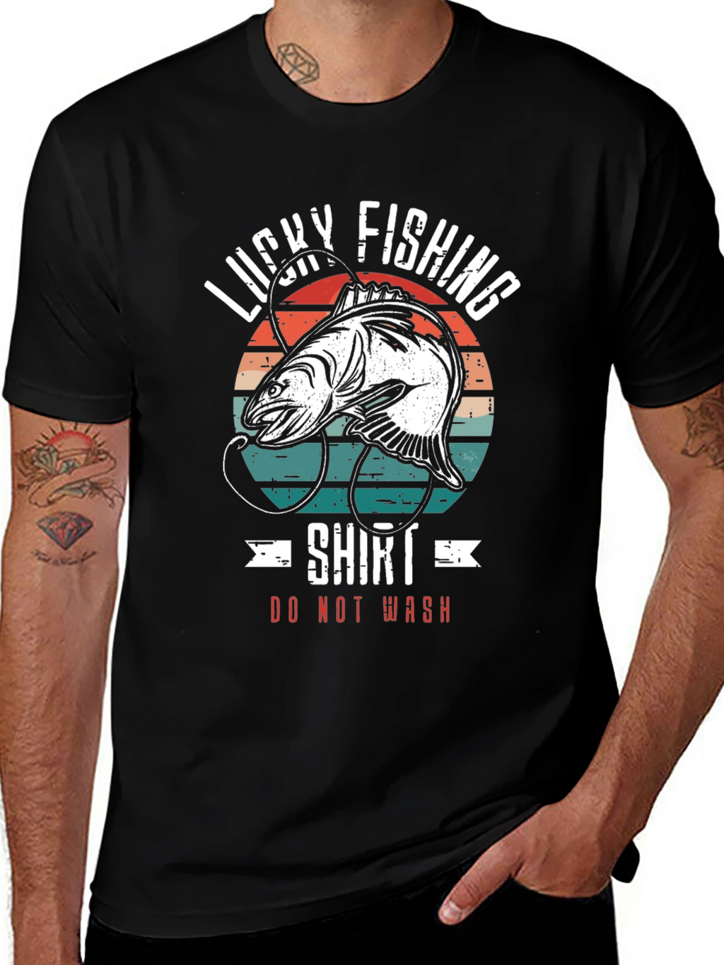 Lucky Fishing Graphic Tee - Do Not Wash!