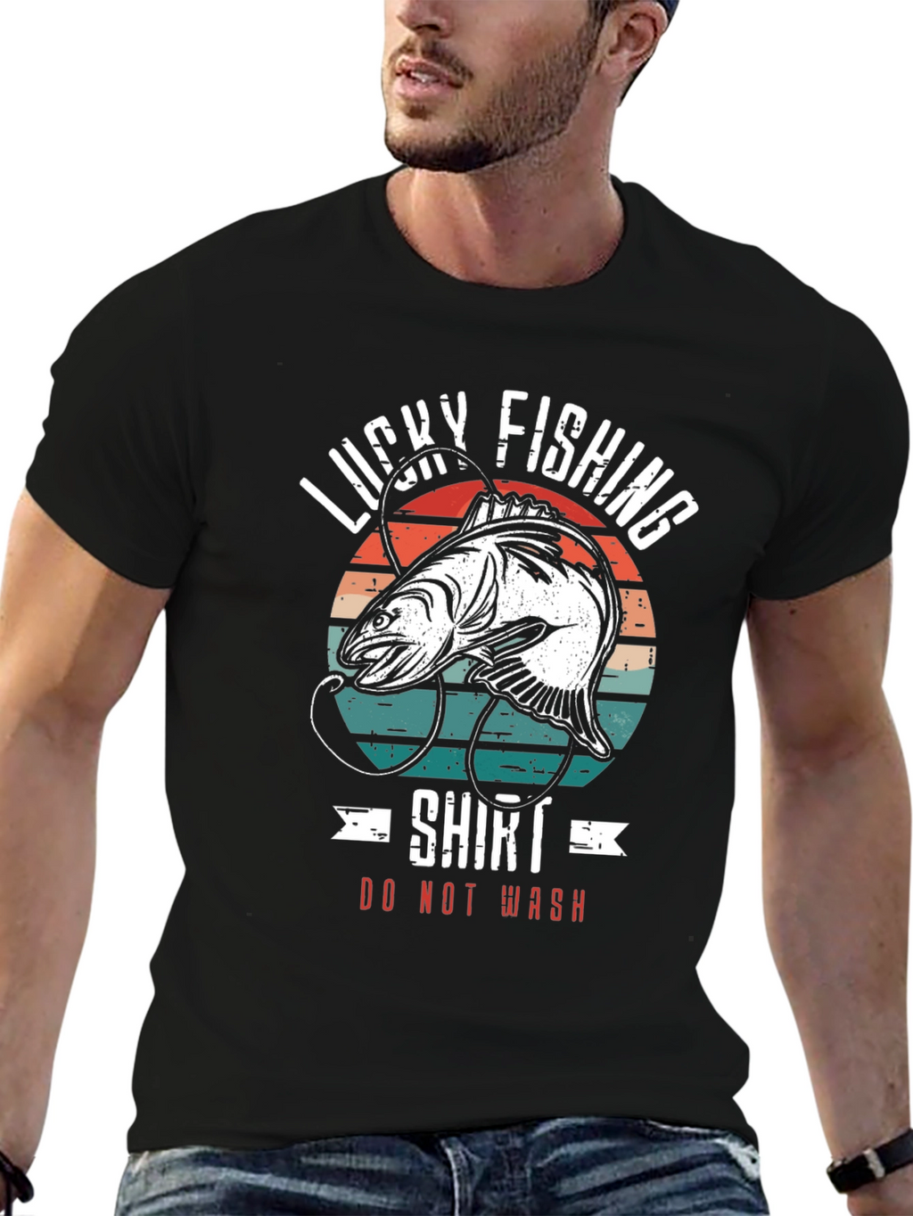 Lucky Fishing Graphic Tee - Do Not Wash!