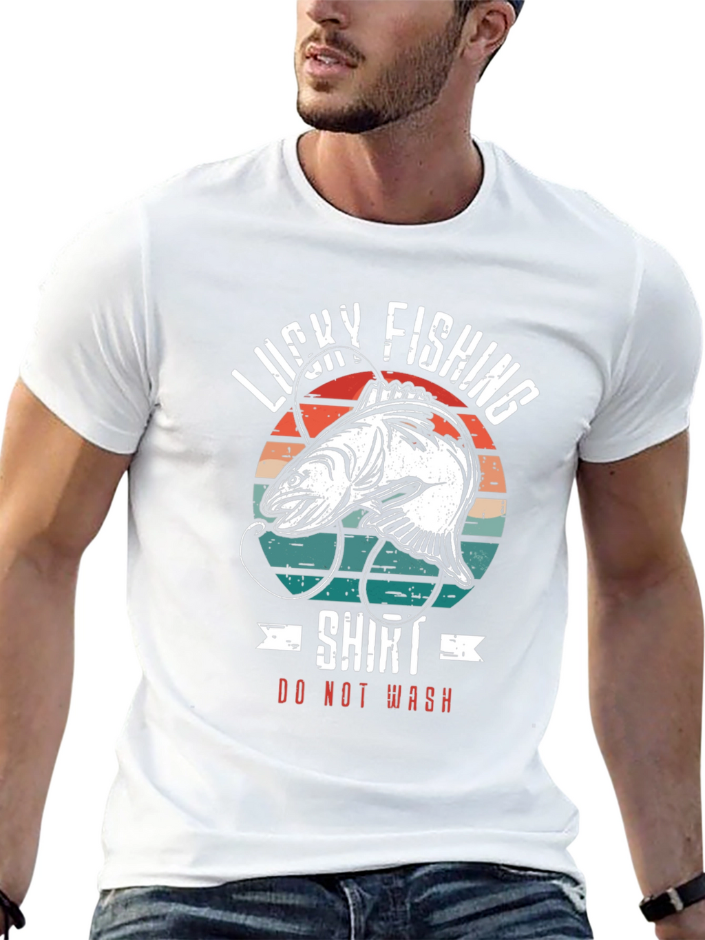 Lucky Fishing Graphic Tee - Do Not Wash!