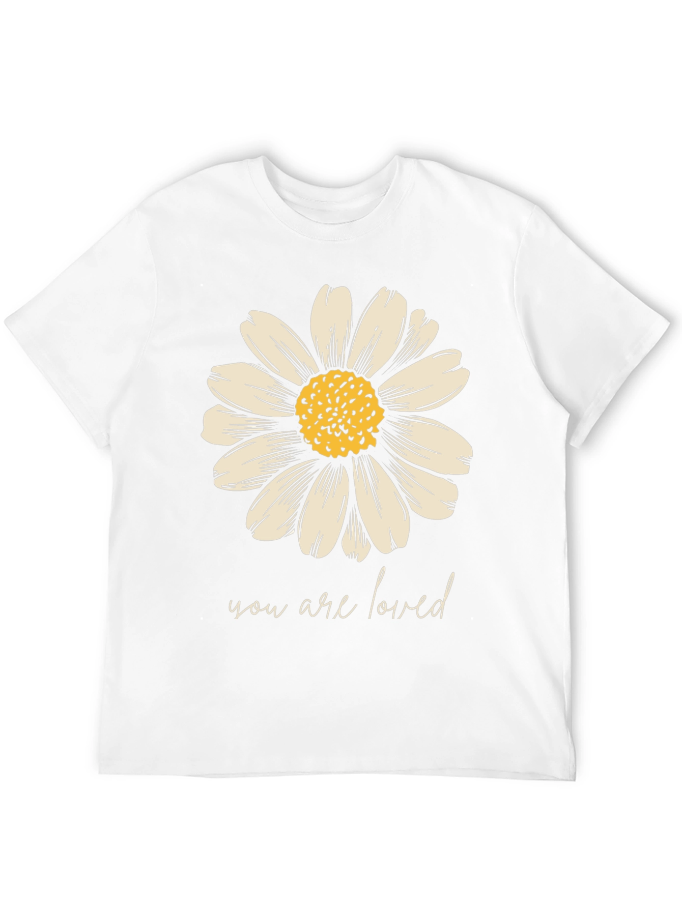 Daisy Graphic Tee - You Are Loved Black T-Shirt