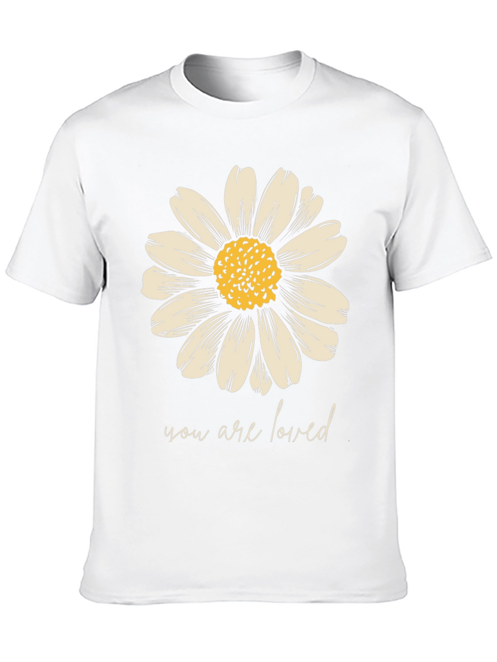 Daisy Graphic Tee - You Are Loved Black T-Shirt