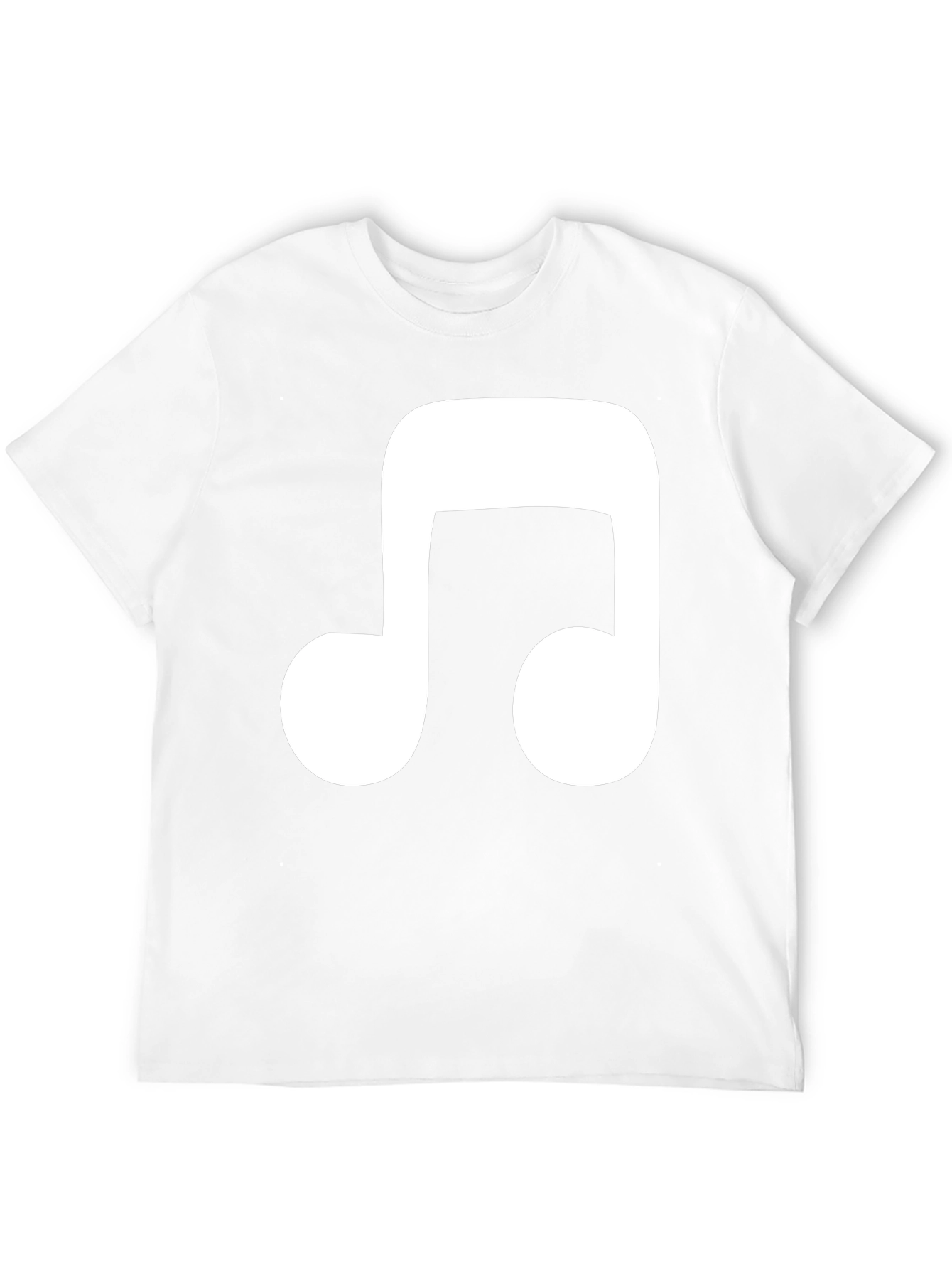 Music Note Graphic Tee - Casual Black T-Shirt