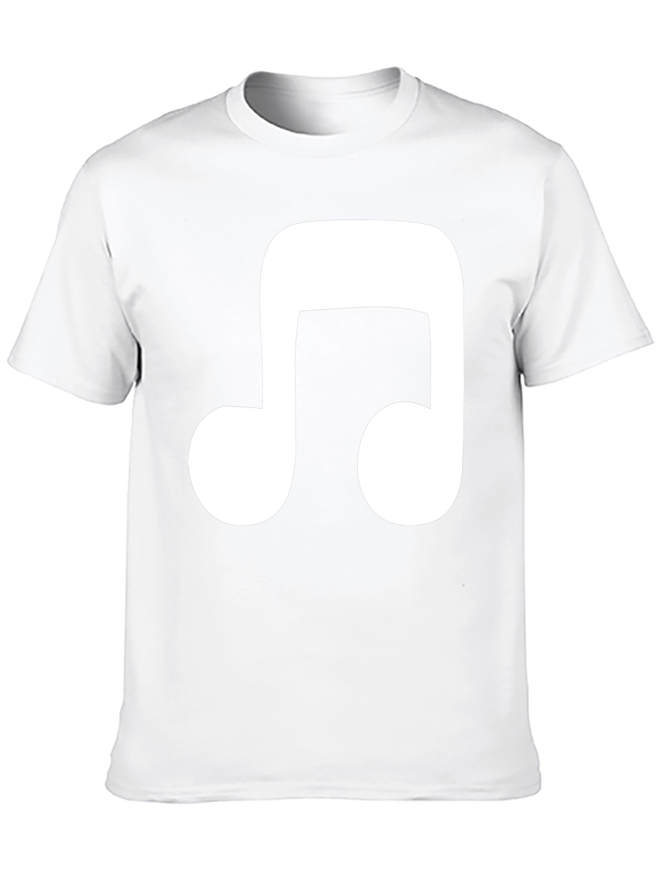 Music Note Graphic Tee - Casual Black T-Shirt