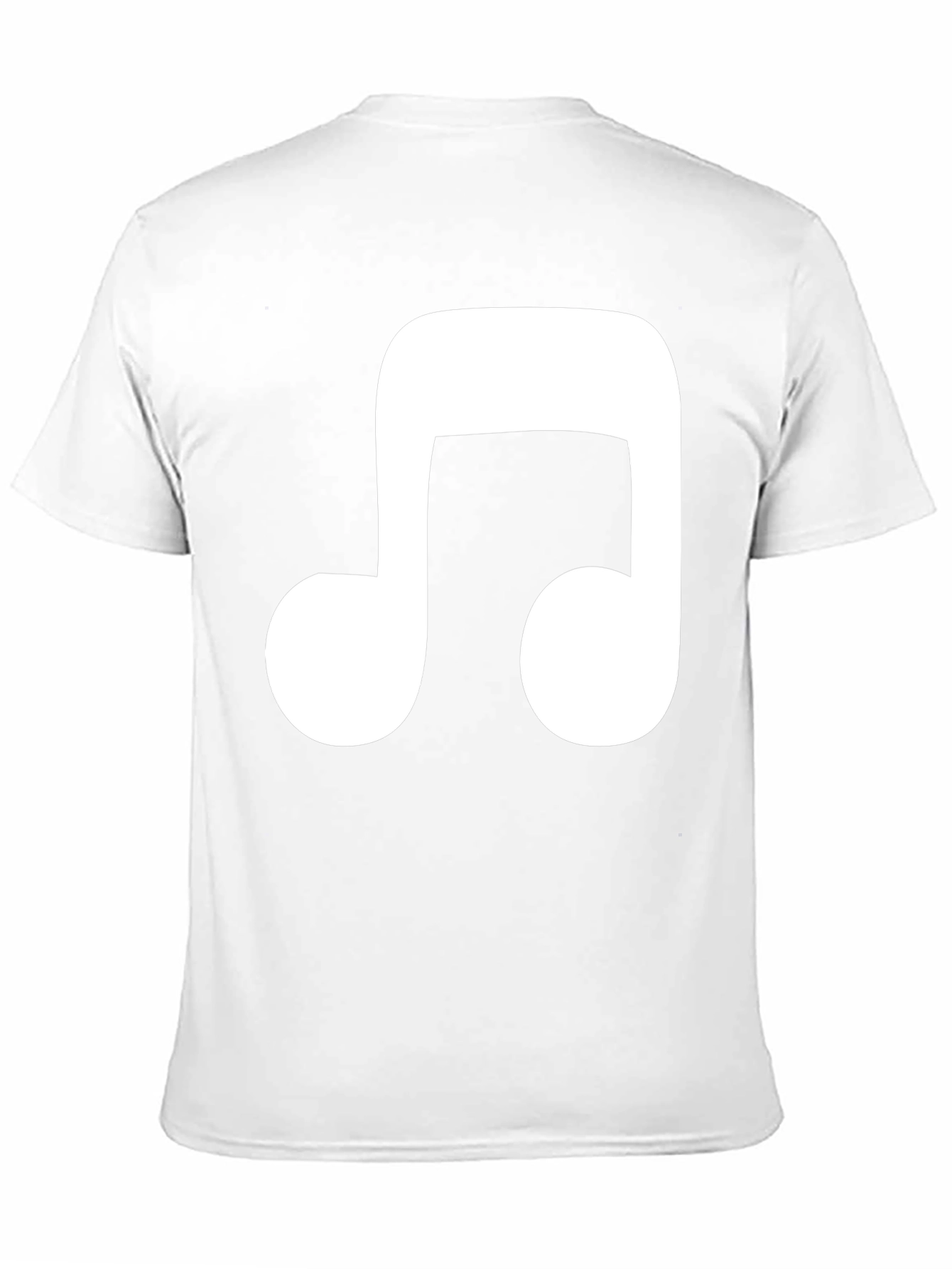 Music Note Graphic Tee - Casual Black T-Shirt