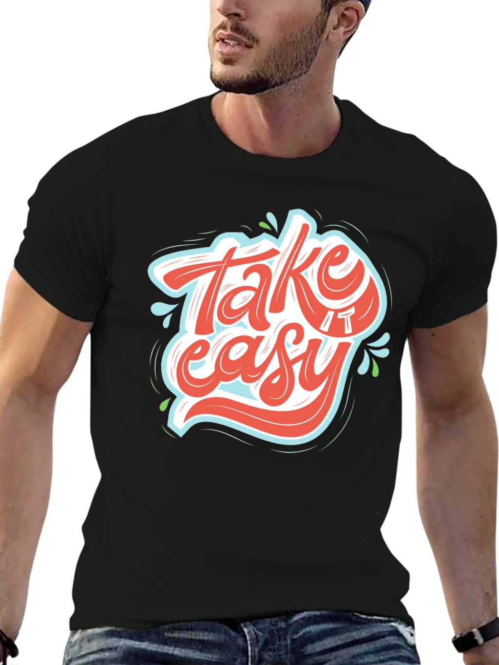 Take It Easy Graphic Tee - Relaxed Fit T-Shirt