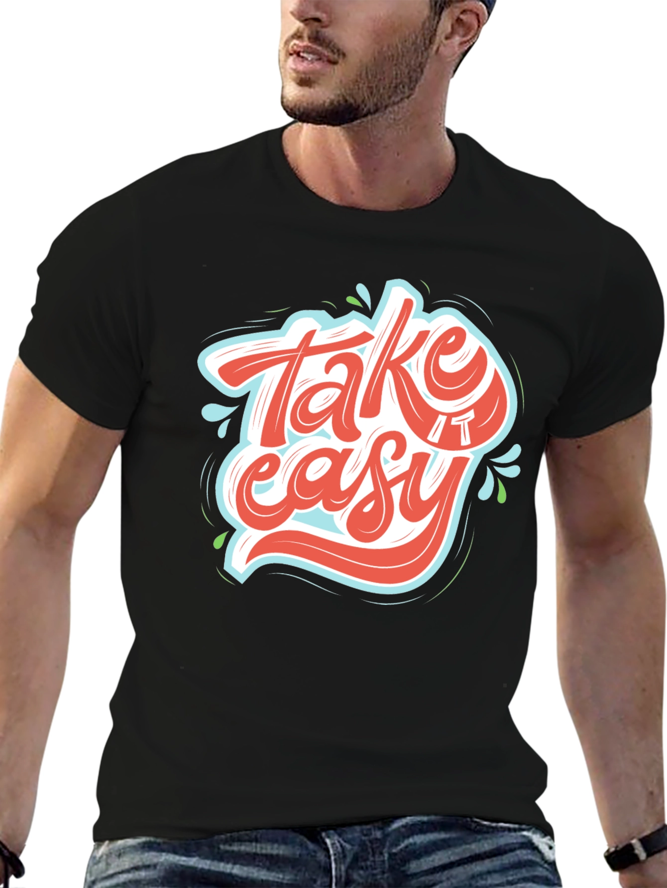 Take It Easy Graphic Tee - Relaxed Fit T-Shirt