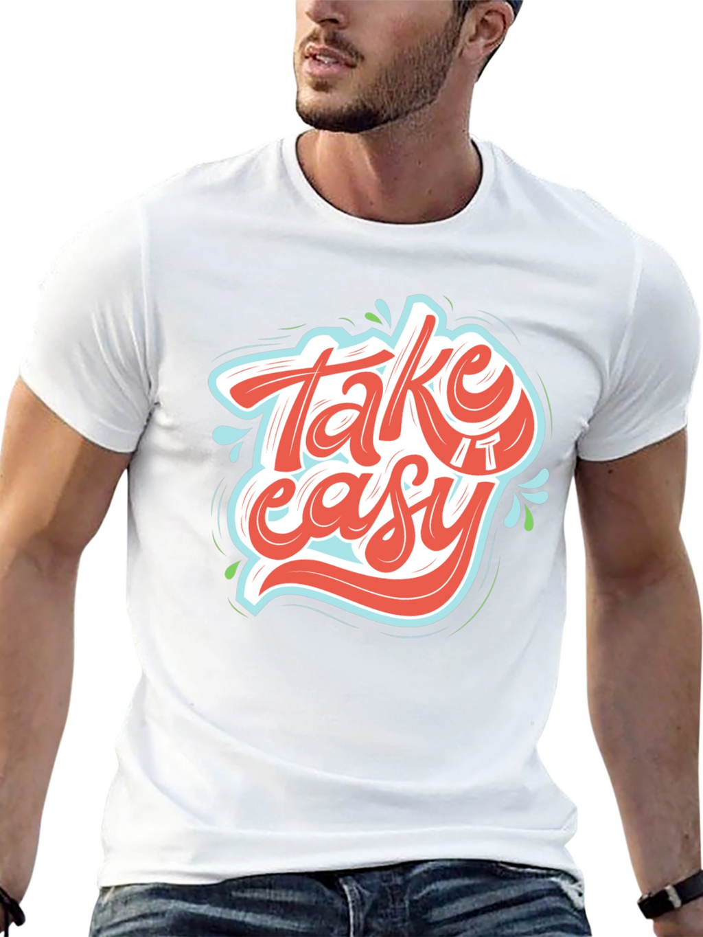 Take It Easy Graphic Tee - Relaxed Fit T-Shirt