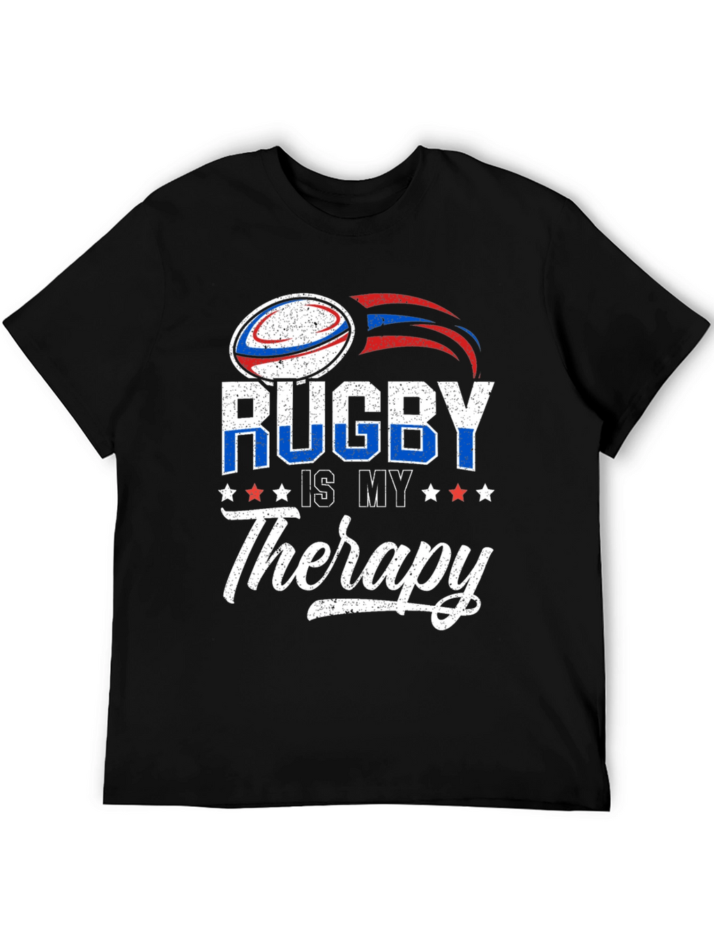 Rugby Is My Therapy Graphic T-Shirt