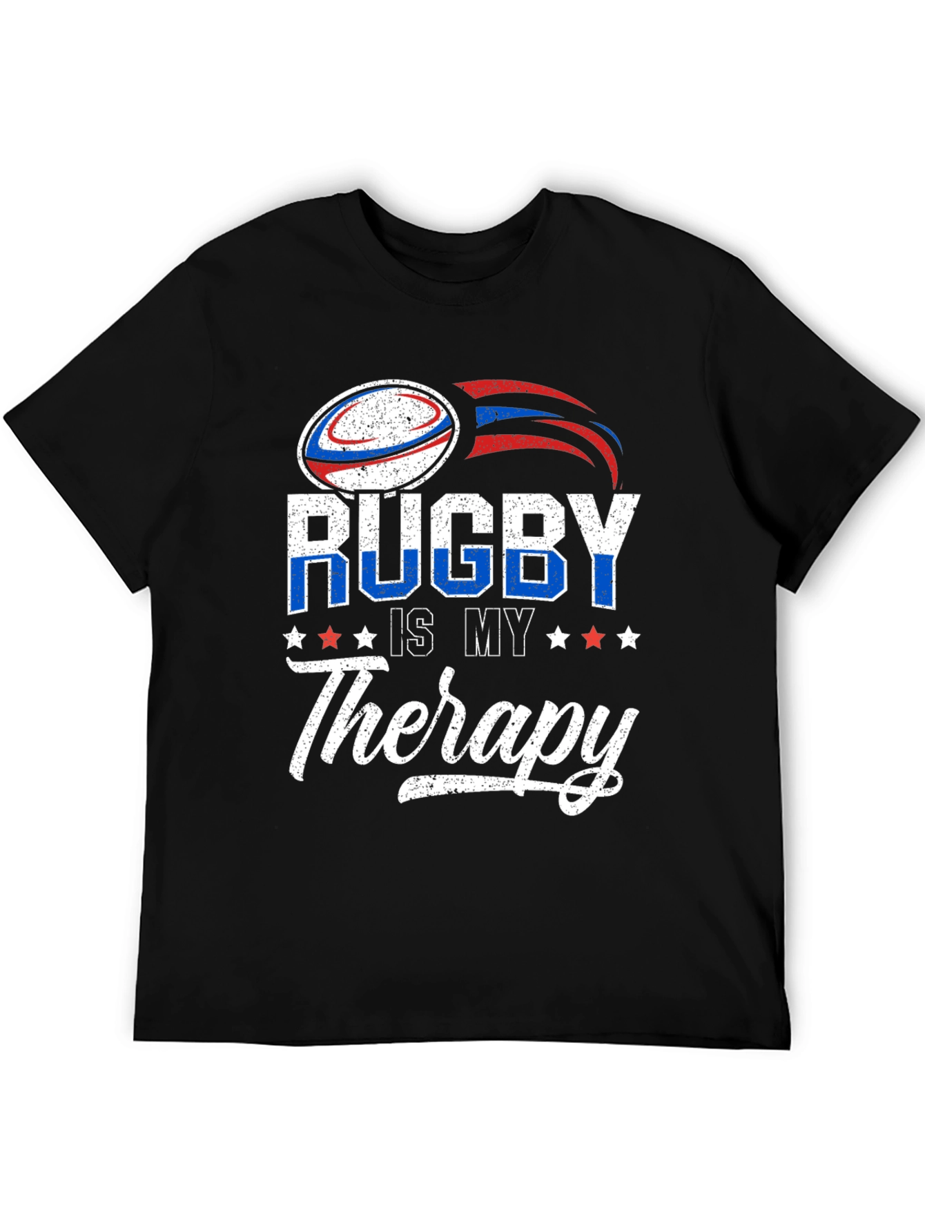 Rugby Is My Therapy Graphic T-Shirt