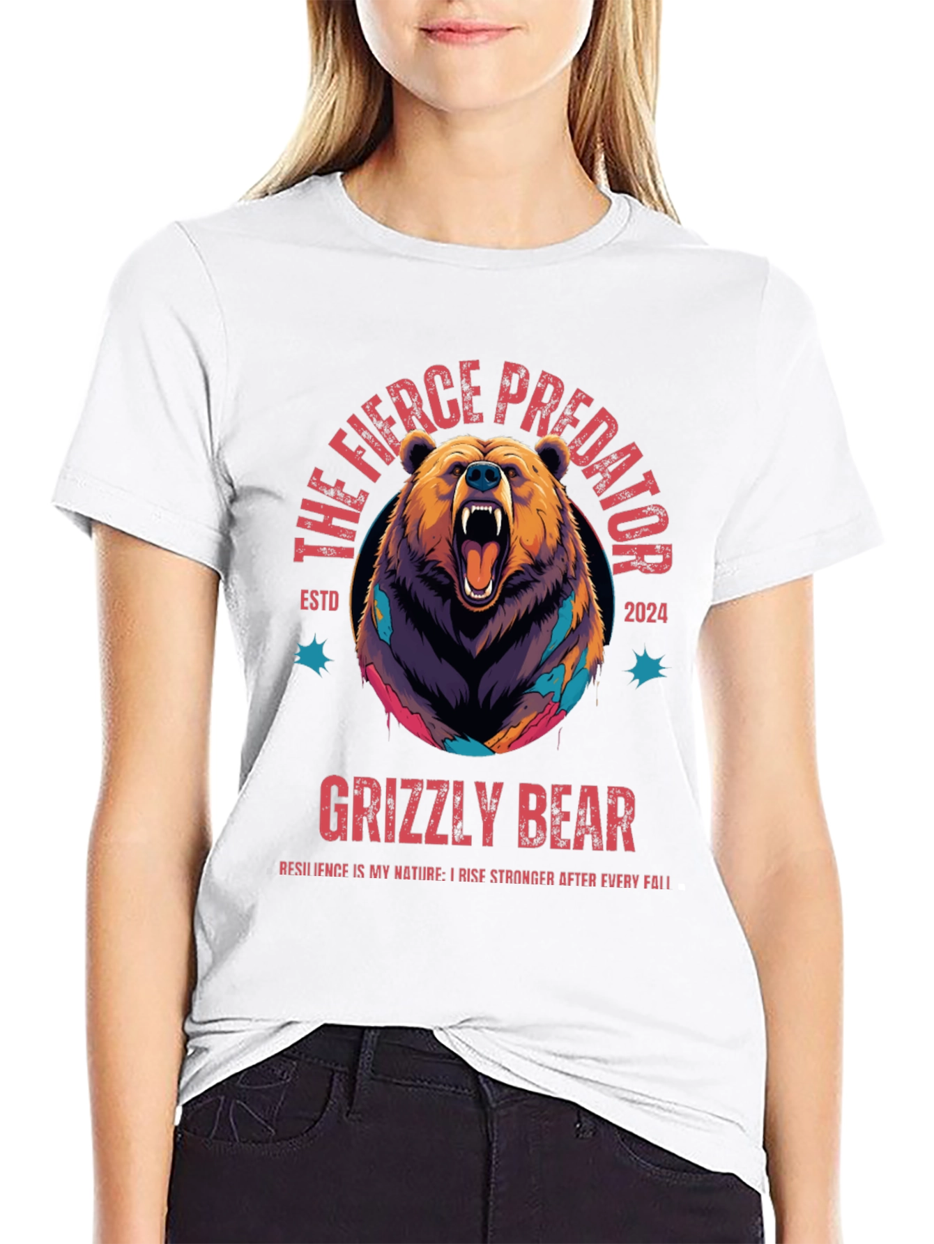 The Fierce Predator Grizzly Bear Graphic T-Shirt