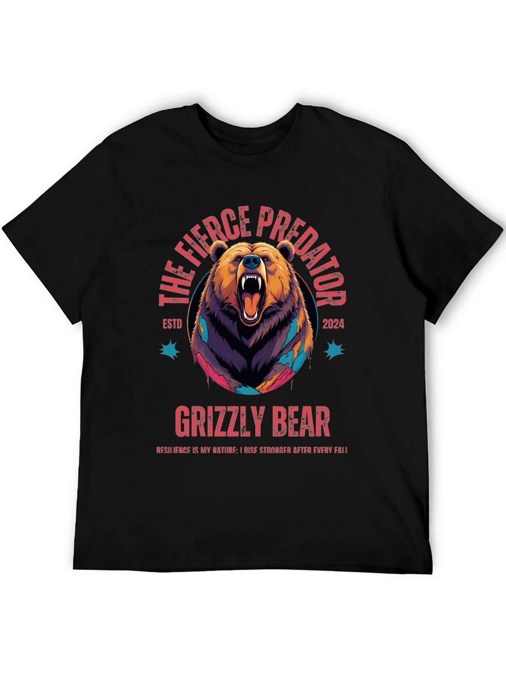 The Fierce Predator Grizzly Bear Graphic T-Shirt