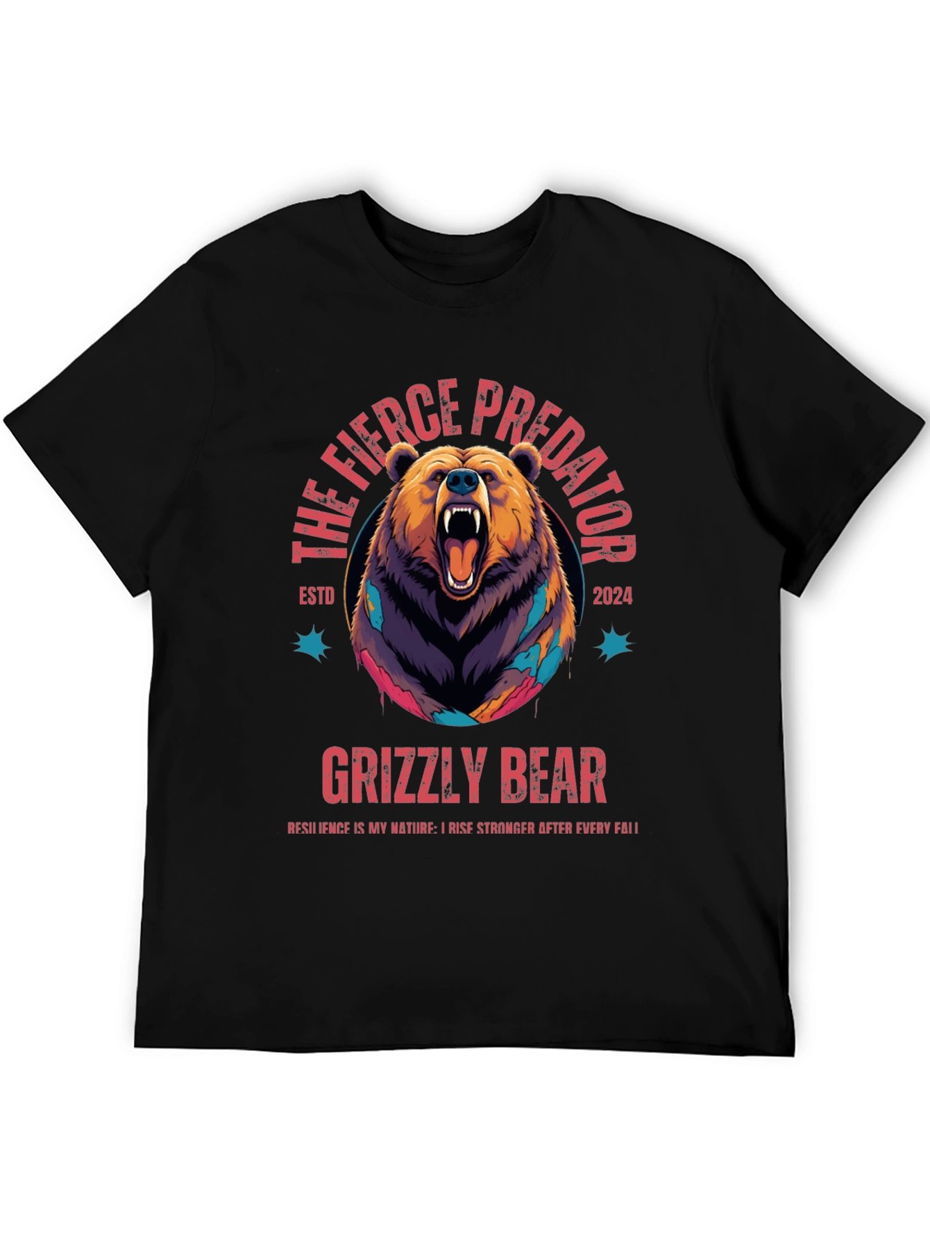 The Fierce Predator Grizzly Bear Graphic T-Shirt
