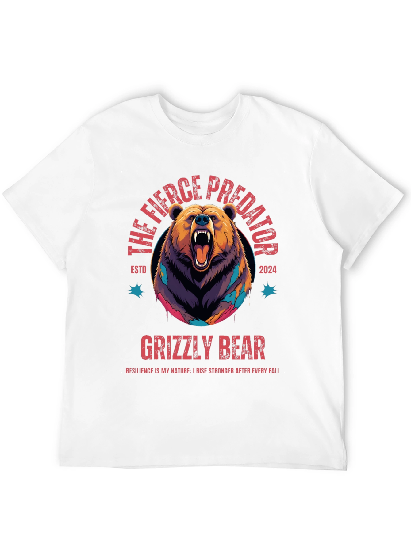 The Fierce Predator Grizzly Bear Graphic T-Shirt