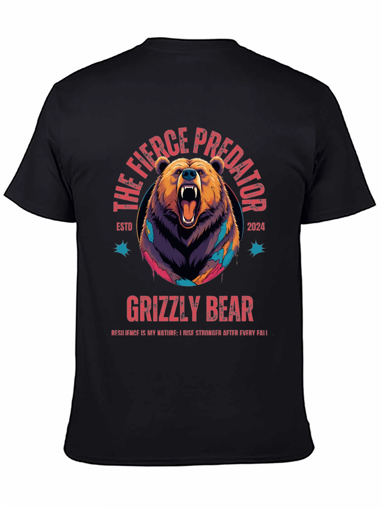 The Fierce Predator Grizzly Bear Graphic T-Shirt