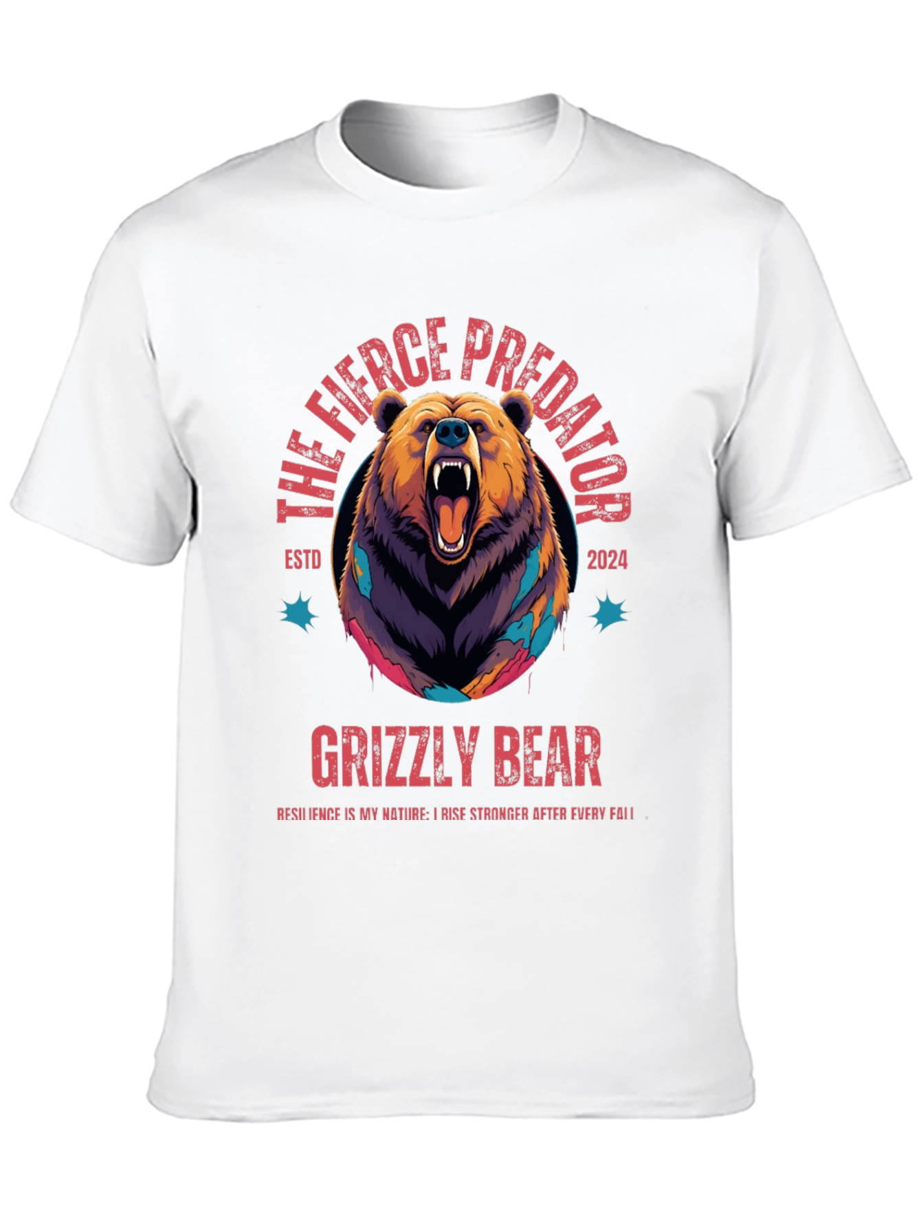 The Fierce Predator Grizzly Bear Graphic T-Shirt