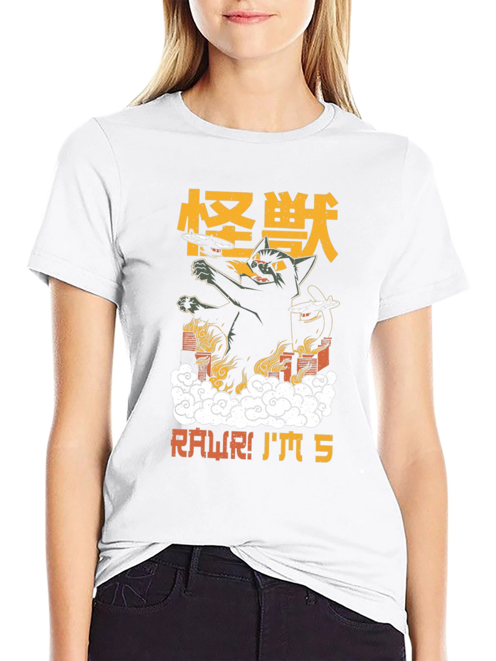 Kaiju Cat 5th Birthday T-Shirt
