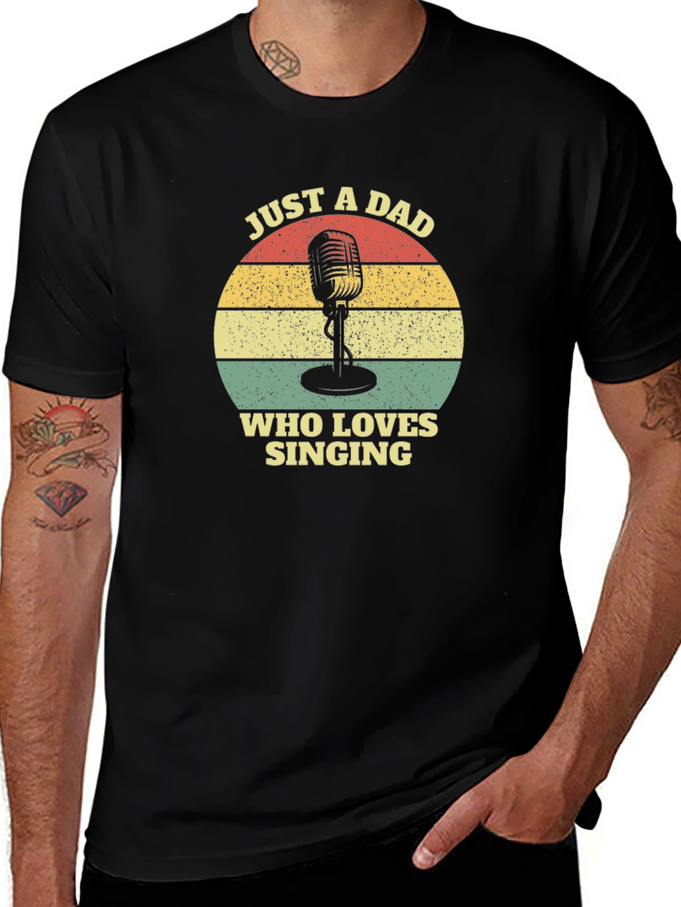 Dad Who Loves Singing T-Shirt