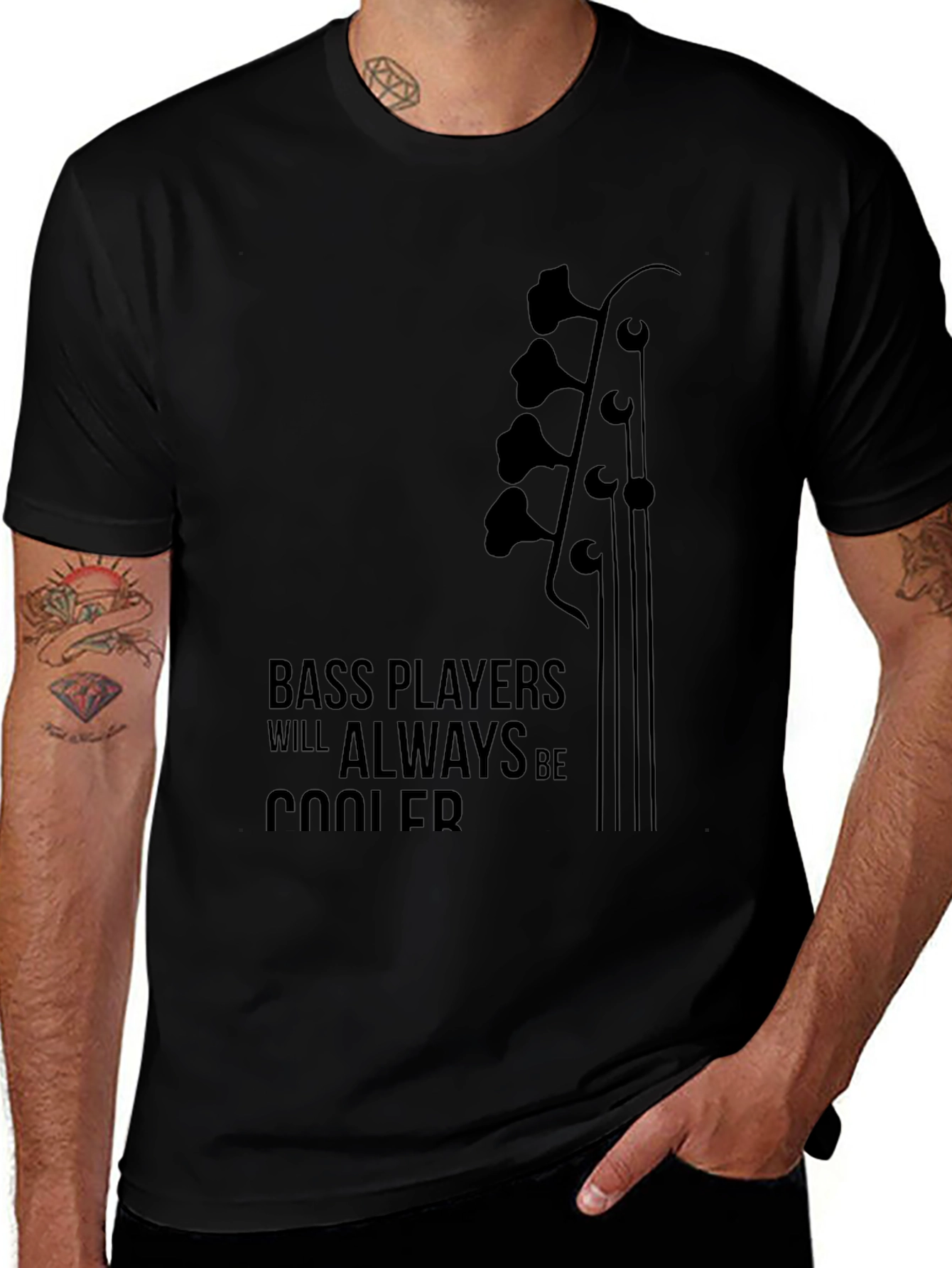 Bass Players Will Always Be Cooler Graphic T-Shirt