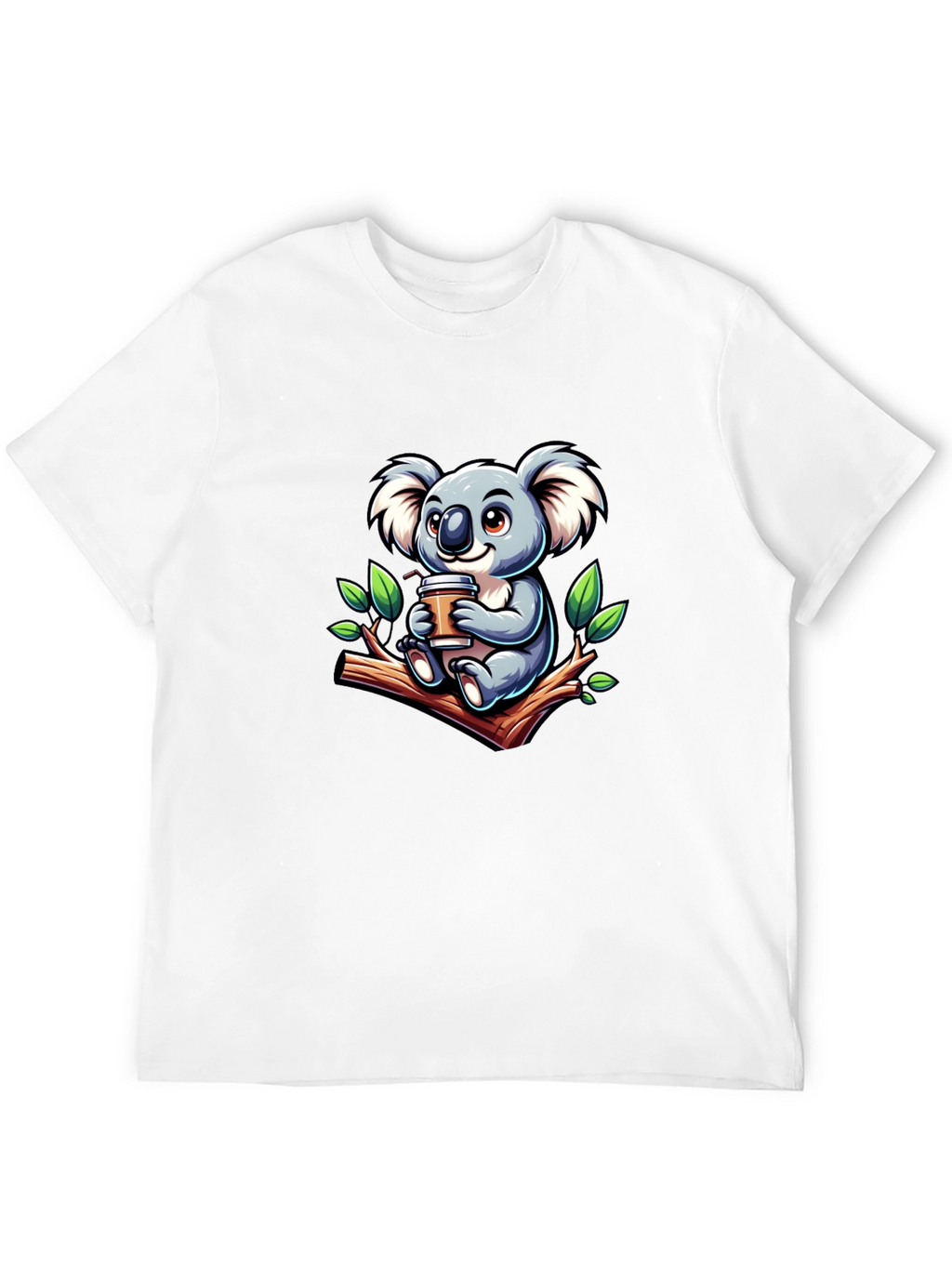 Koala Coffee T-Shirt - Cute Cartoon Design