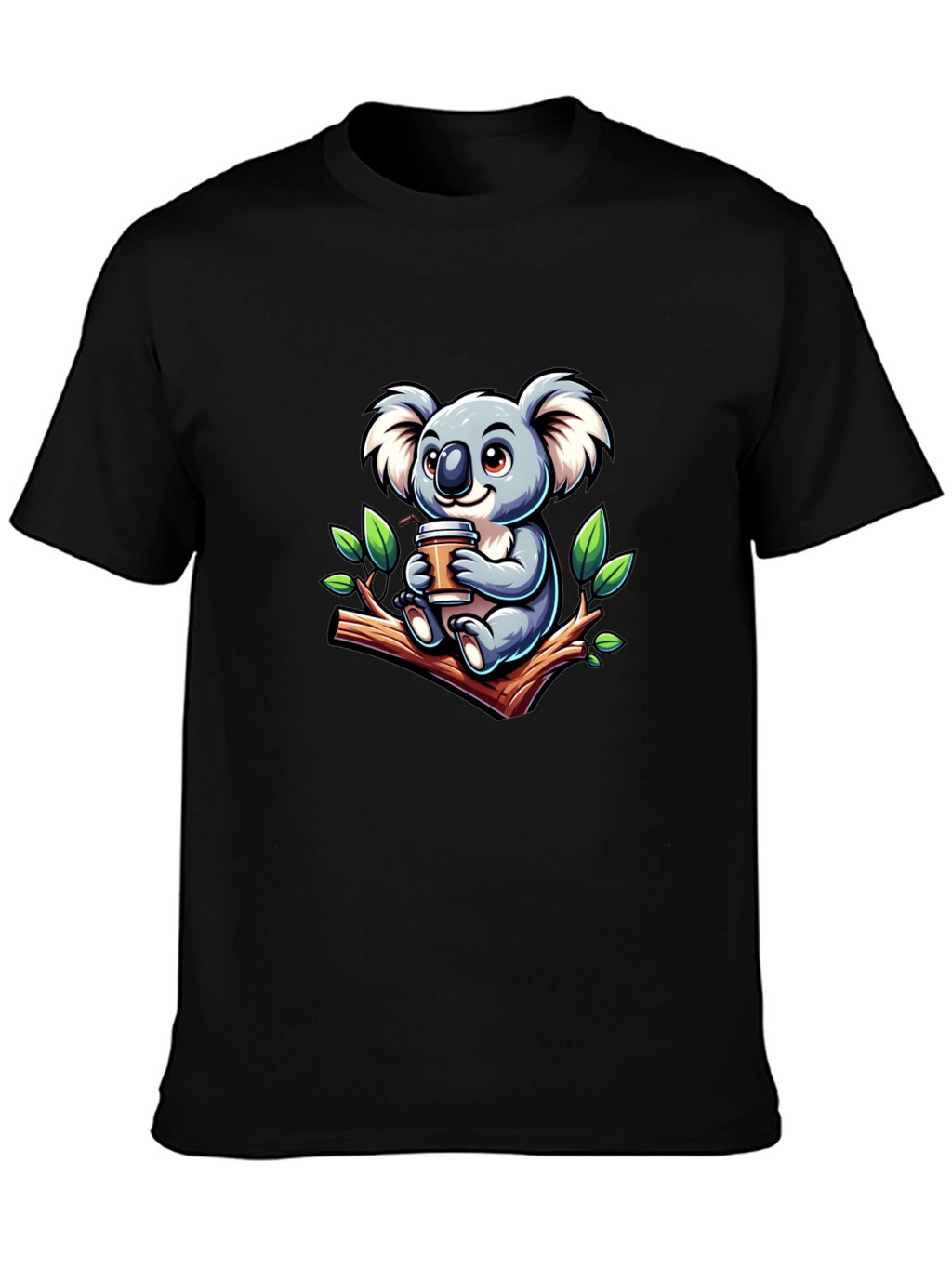 Koala Coffee T-Shirt - Cute Cartoon Design